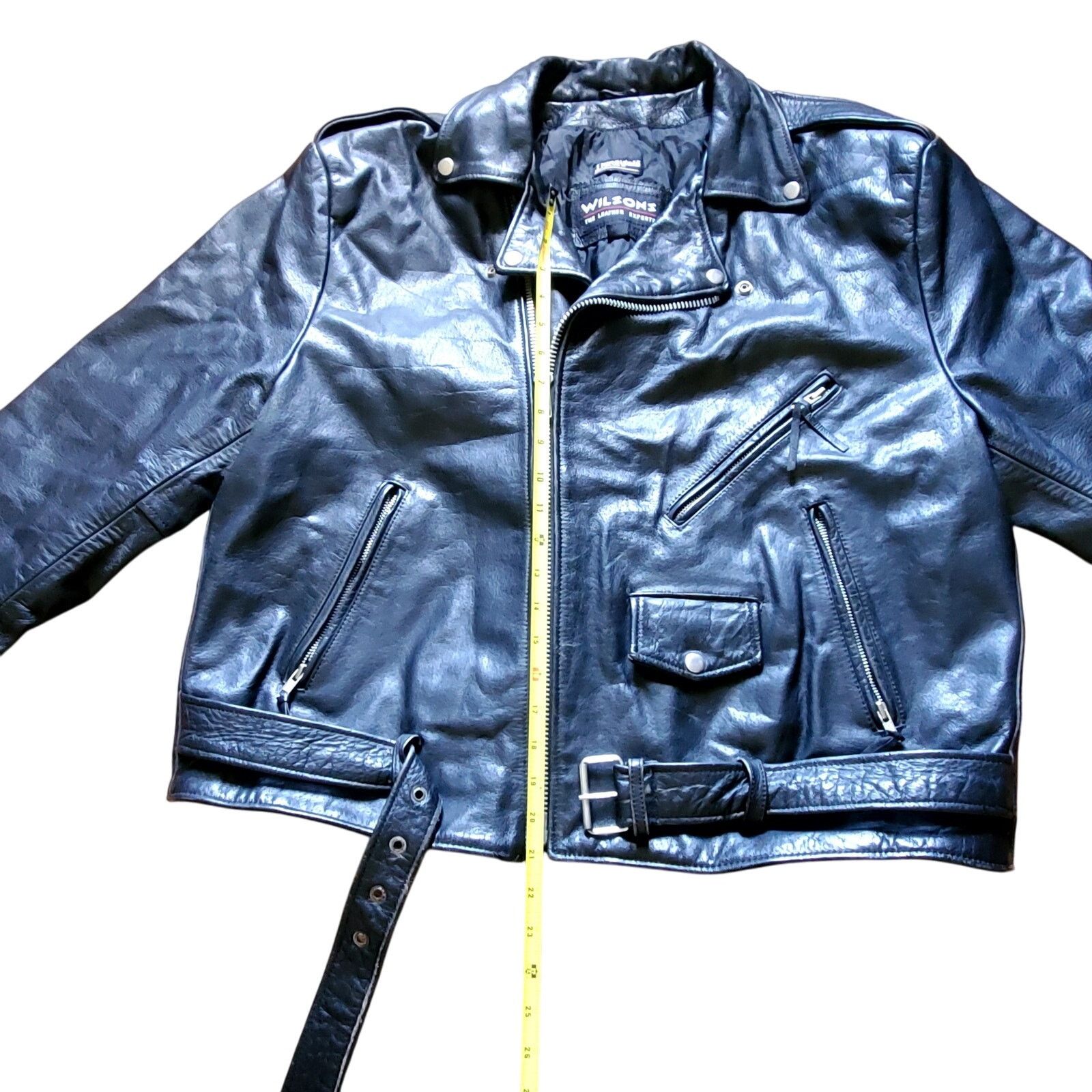 Wilson Wilson 100% Leather Jacket Men Black Lined Full Zip XXL Size US XXL / EU 58 / 5 - 4 Thumbnail