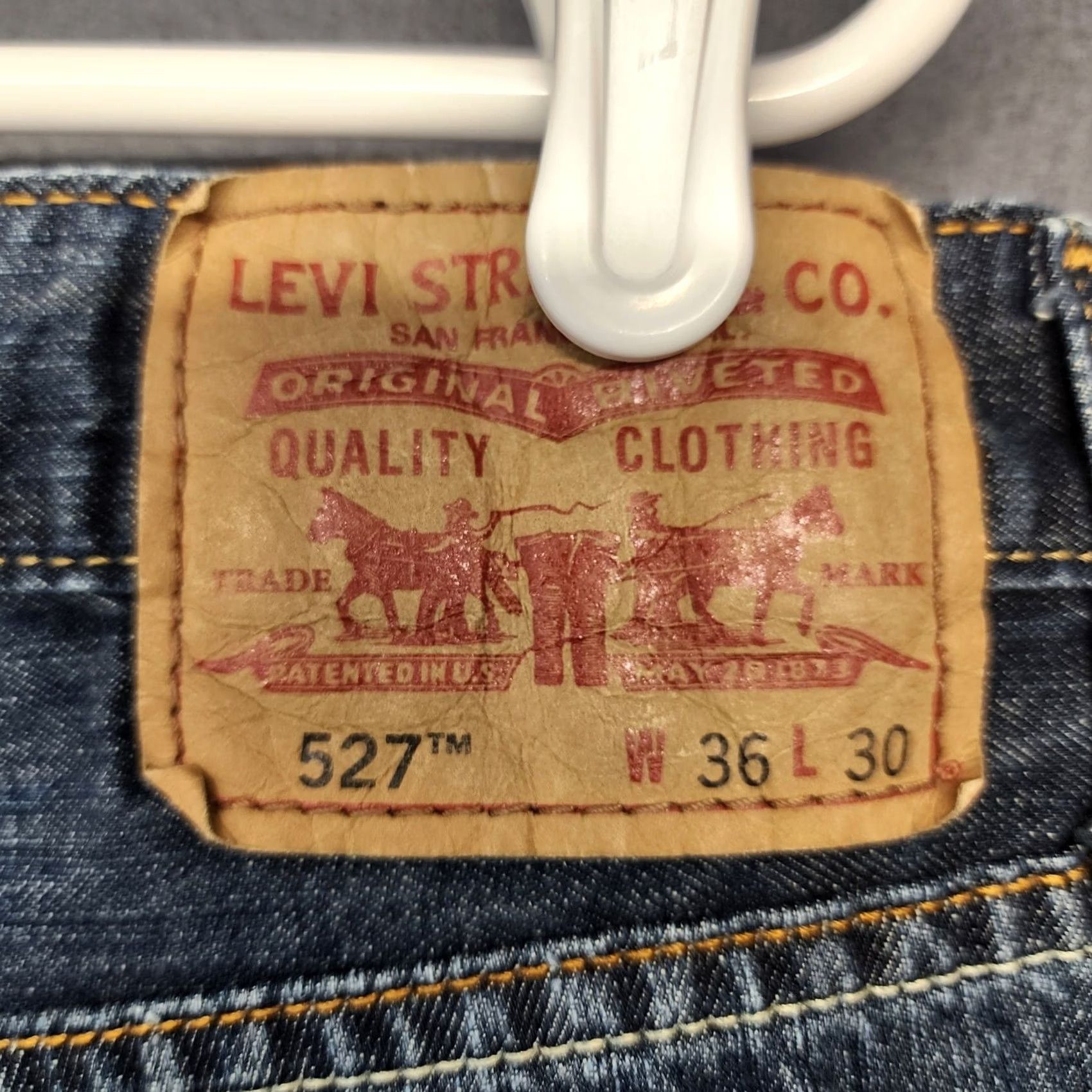 Levi's Levi's 527 Jeans Mens 36x27 Blue Bootcut Western Cowboy 100% Cotton Tagged 36x30 Jeans Mens Wardrobe Essentials Denim Cotton 5-Pocket Size US 36 / EU 52 - 3 Thumbnail