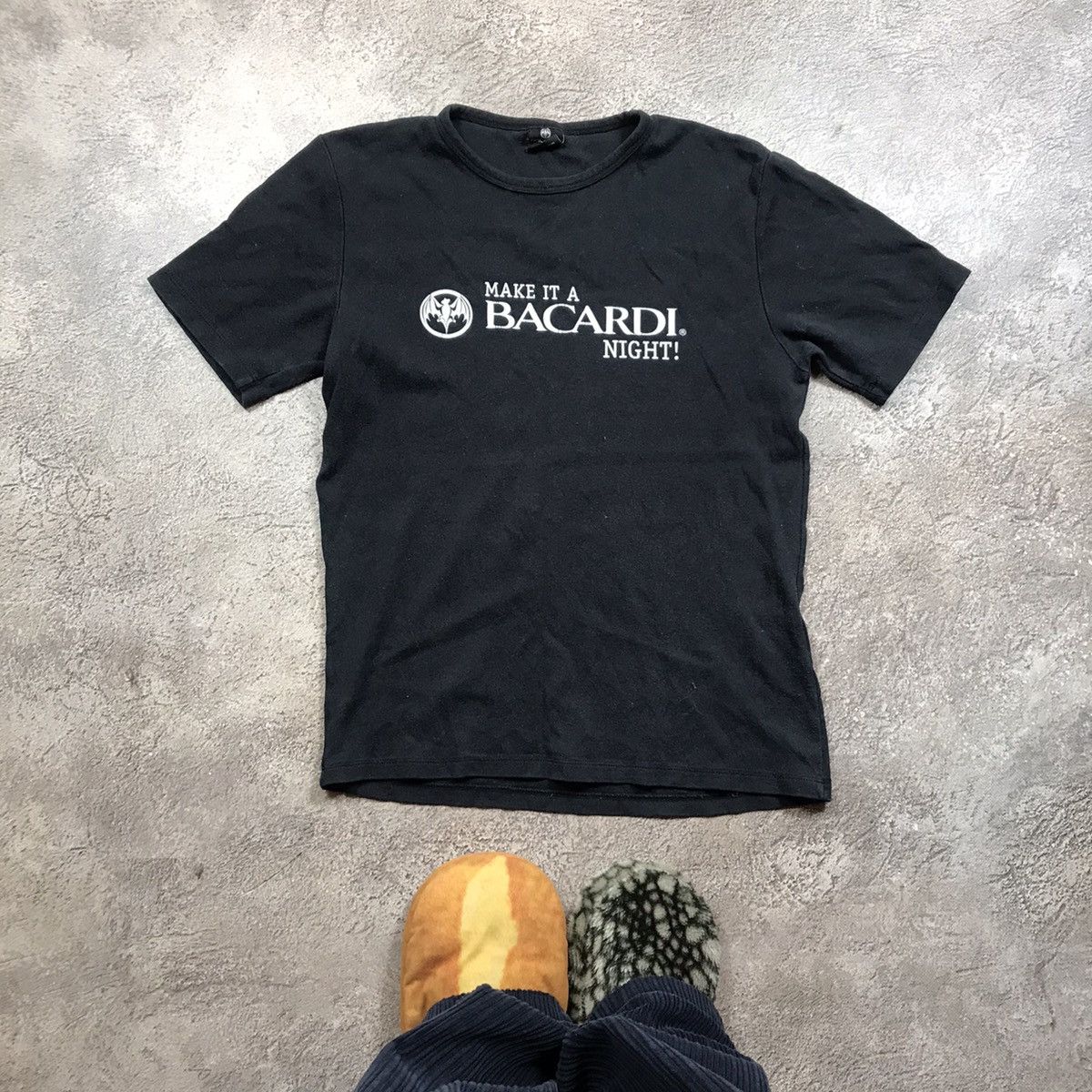 Vintage Vintage 90s Bacardi Crew Graphic Tee Streetwear Faded Black Size US M / EU 48-50 / 2 - 5 Thumbnail