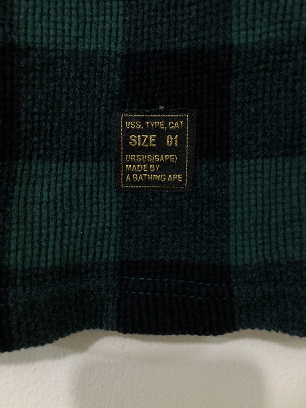 Bape Bape Ursus Plaid Thermal Long Sleeve Size US S / EU 44-46 / 1 - 2 Thumbnail