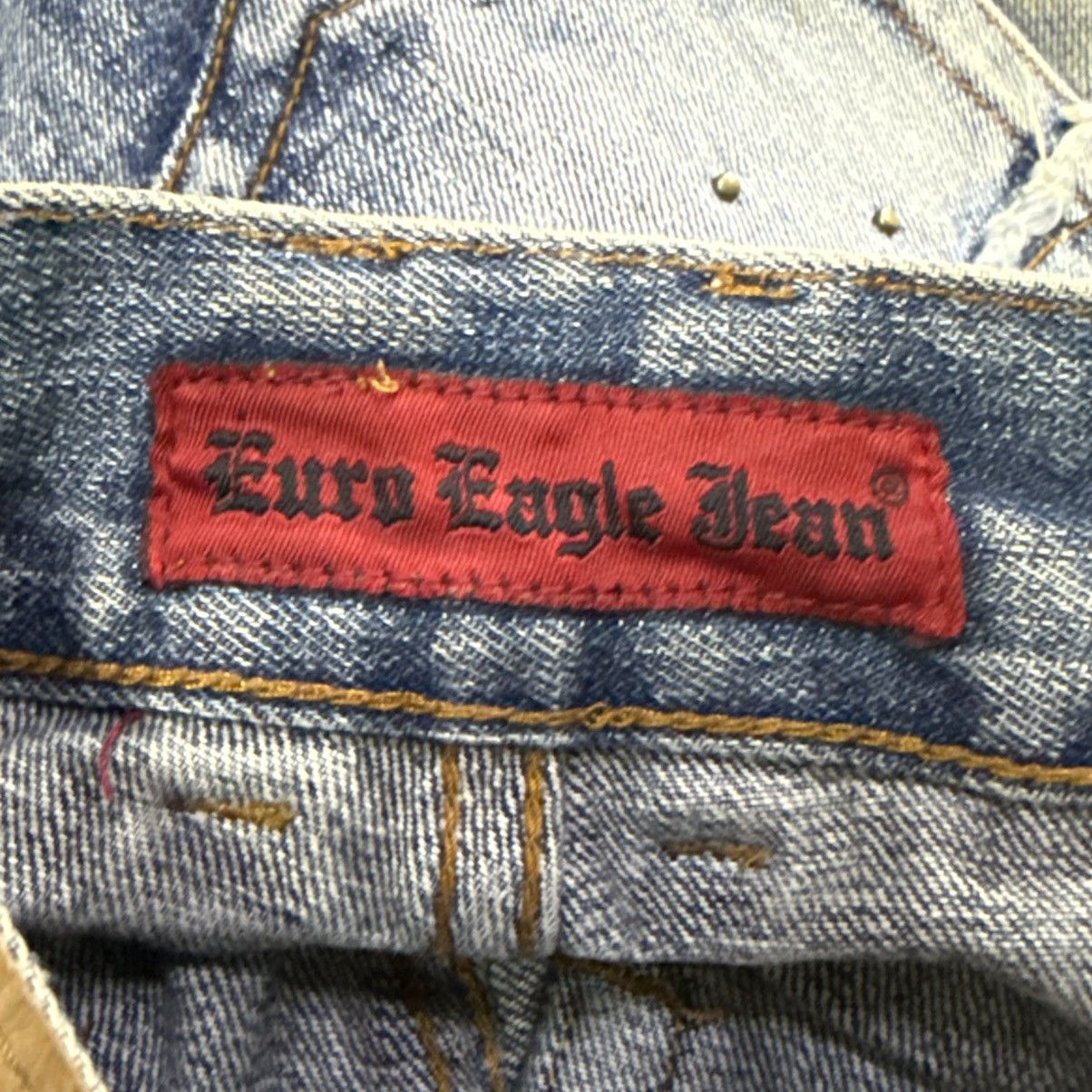 Japanese Brand Euro Eagle Patchwork Distressed Studded Loose Jeans Size US 30 / EU 46 - 15 Thumbnail