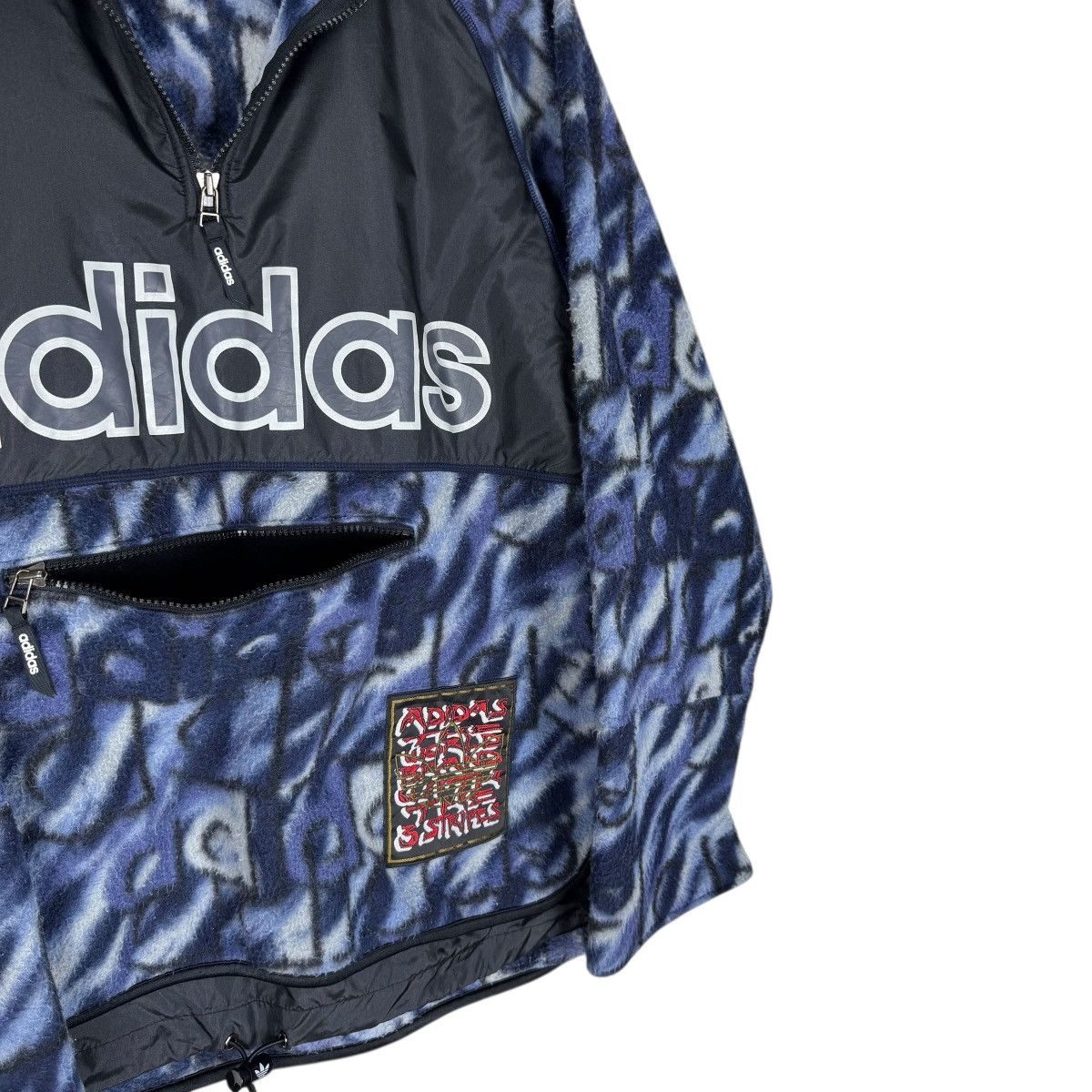 Adidas 🔥ADIDAS FLEECE ANORAK OVER PRINT JACKET Size US M / EU 48-50 / 2 - 6 Thumbnail