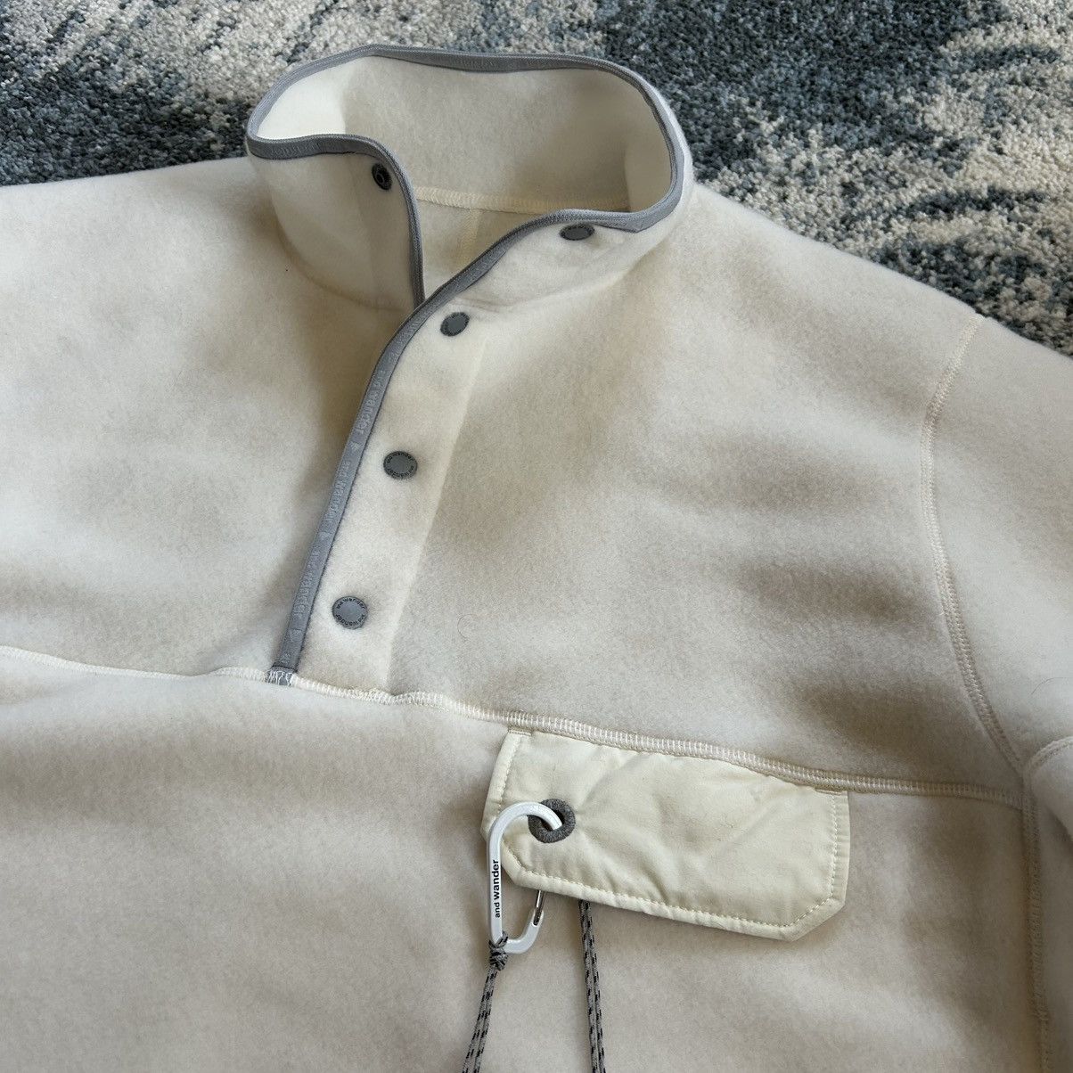 And Wander 574-4281144 031 and wander wool fleece pullover quartersnap Size US XL / EU 56 / 4 - 20 Thumbnail