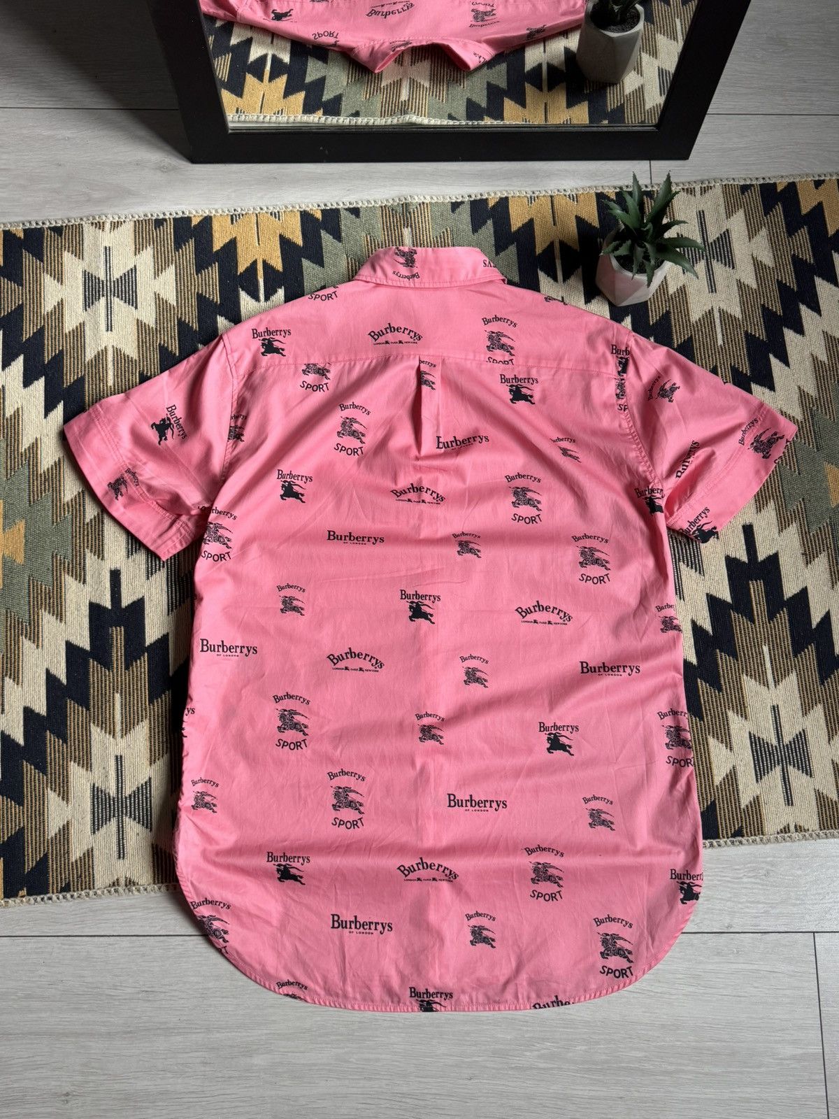 Other ❗️RARE❗️Burberrys Sport Monogram Short Sleeve Button Up Shirt Size US M / EU 48-50 / 2 - 7 Thumbnail