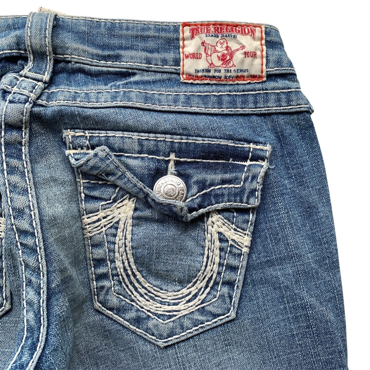 True Religion 2000’s True Religion Joey Distressed Bootcut Flare Pants Size US 28 / EU 44 - 18 Thumbnail