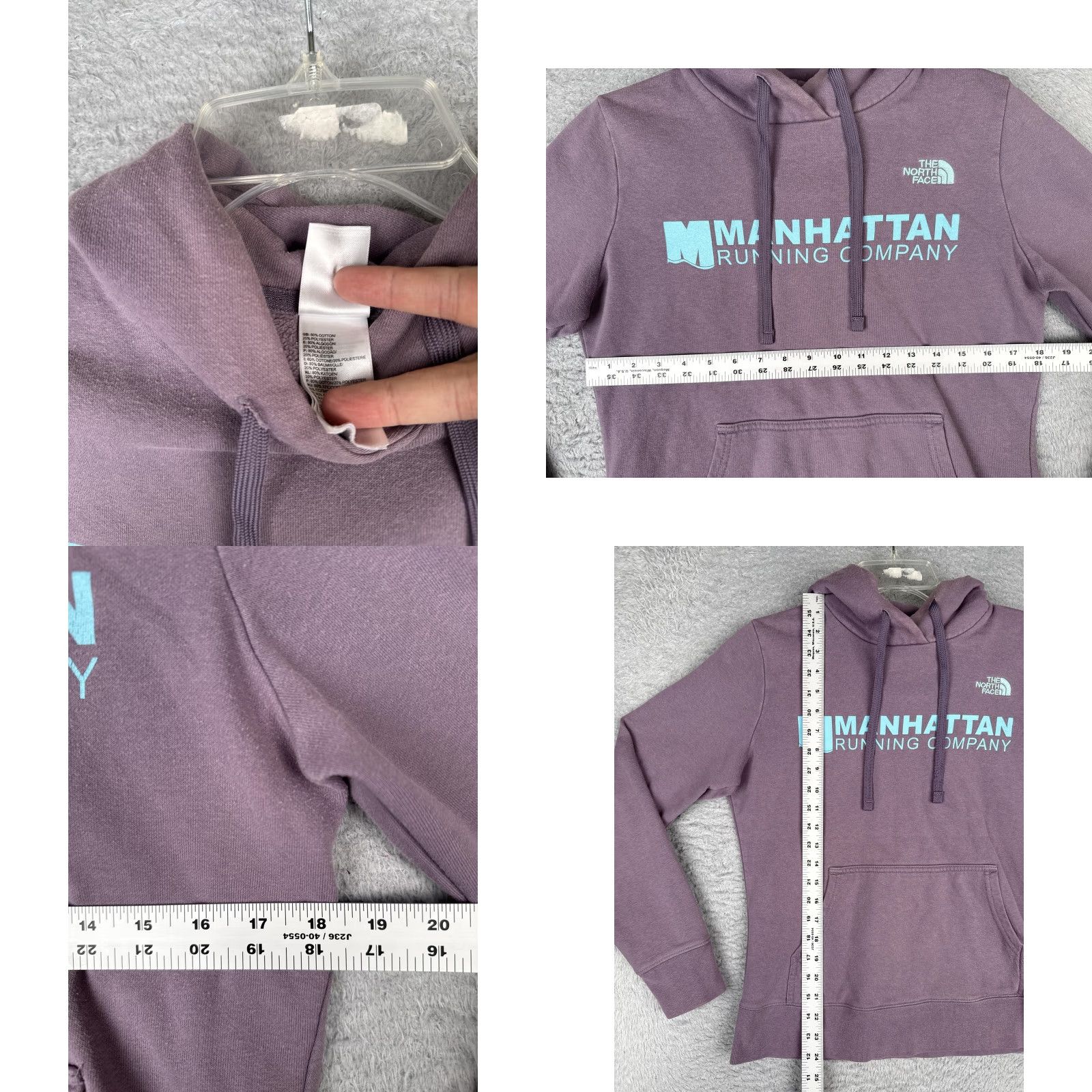 The North Face The North Face Hoodie Womens Medium Purple Manhattan Running Company Sweatshirt Size M / US 6-8 / IT 42-44 - 8 Thumbnail
