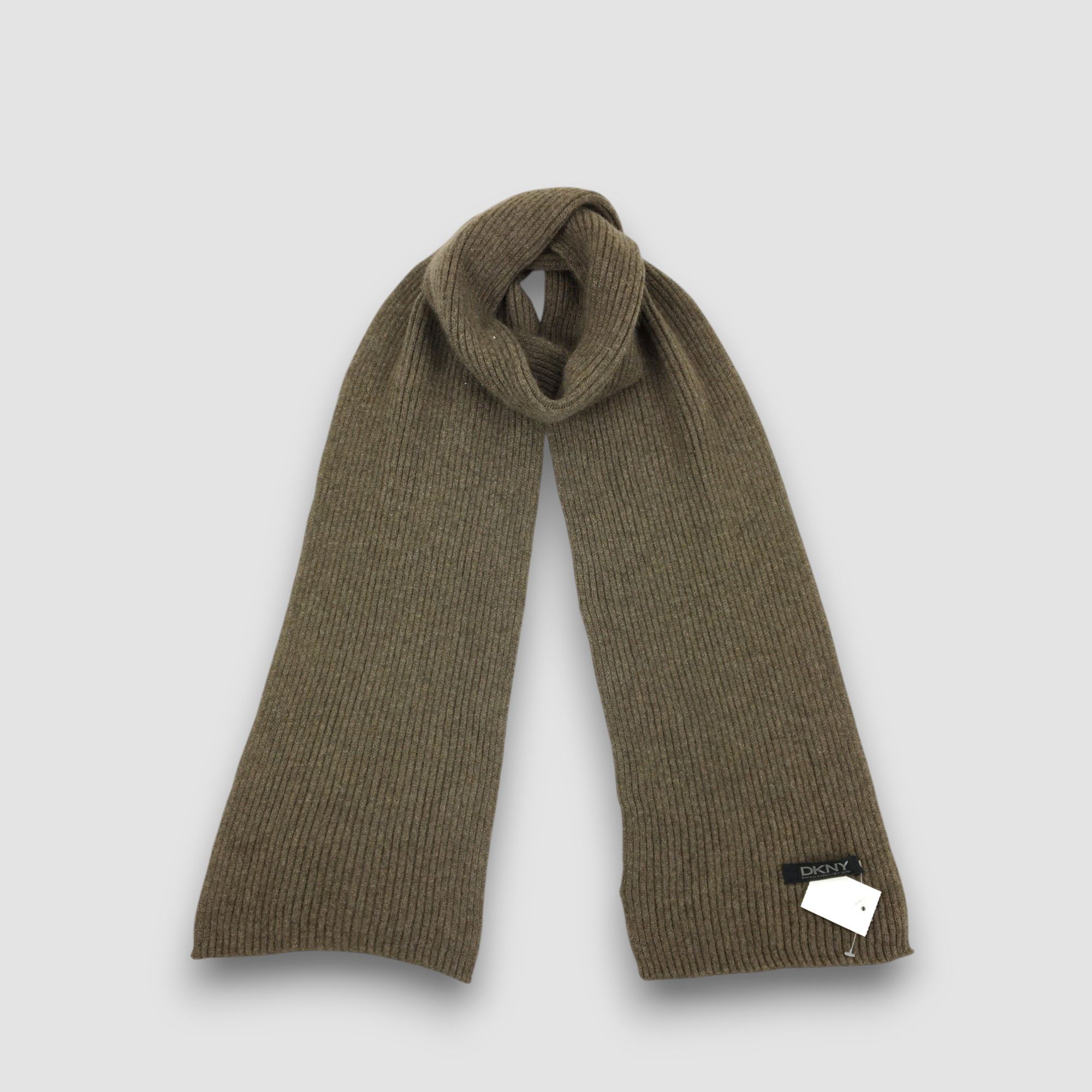 DKNY Vintage 90s DKNY Scarf Muffler Knitted Wool Cashmere Scarves Size ONE SIZE - 1 Thumbnail