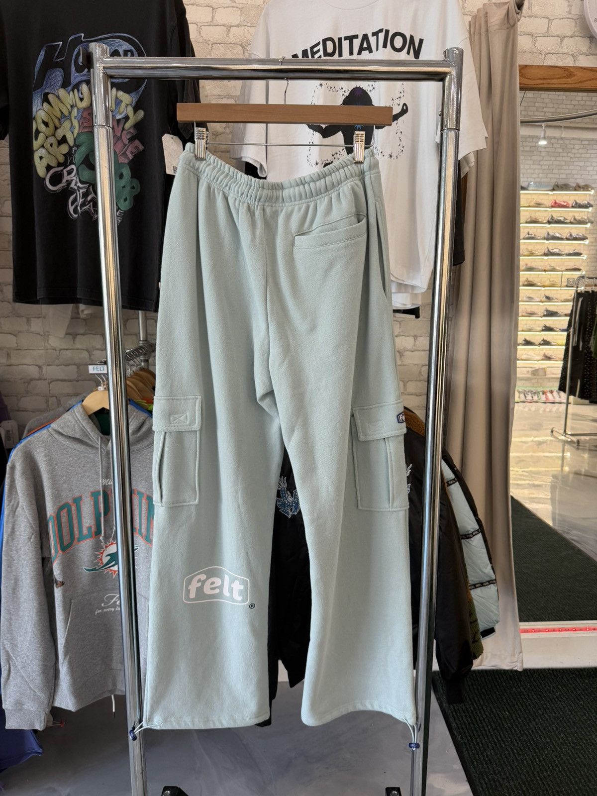 FELT FELT “Norstrand” Ice Blue Cargo Sweatpants Size US 32 / EU 48 - 2 Thumbnail
