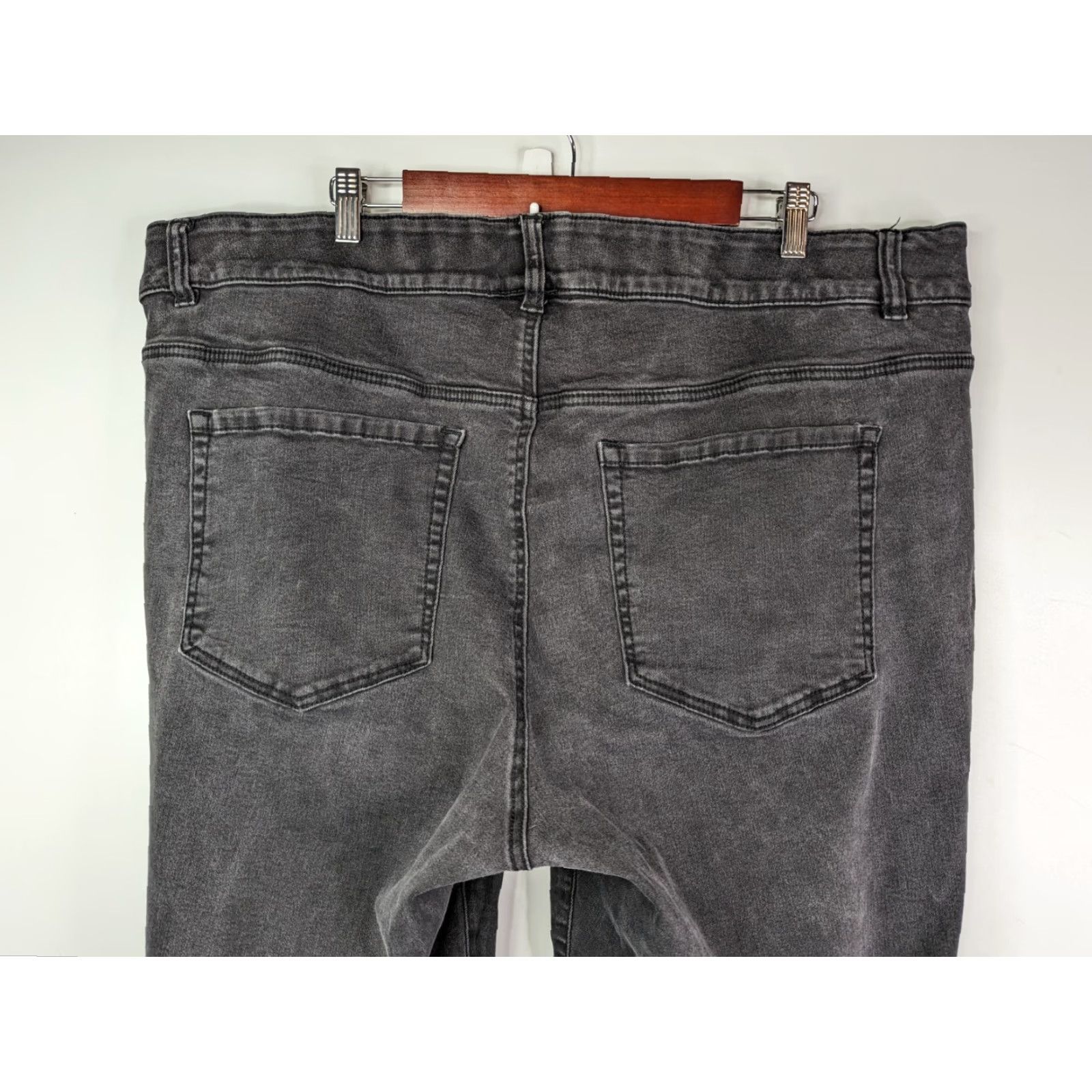 Vintage Lane Bryant Jeans Womens Plus 26R Straight Leg 5-Pocket Denim Black Stretch Pockets Size 26" / US 2 / IT 38 - 5 Thumbnail