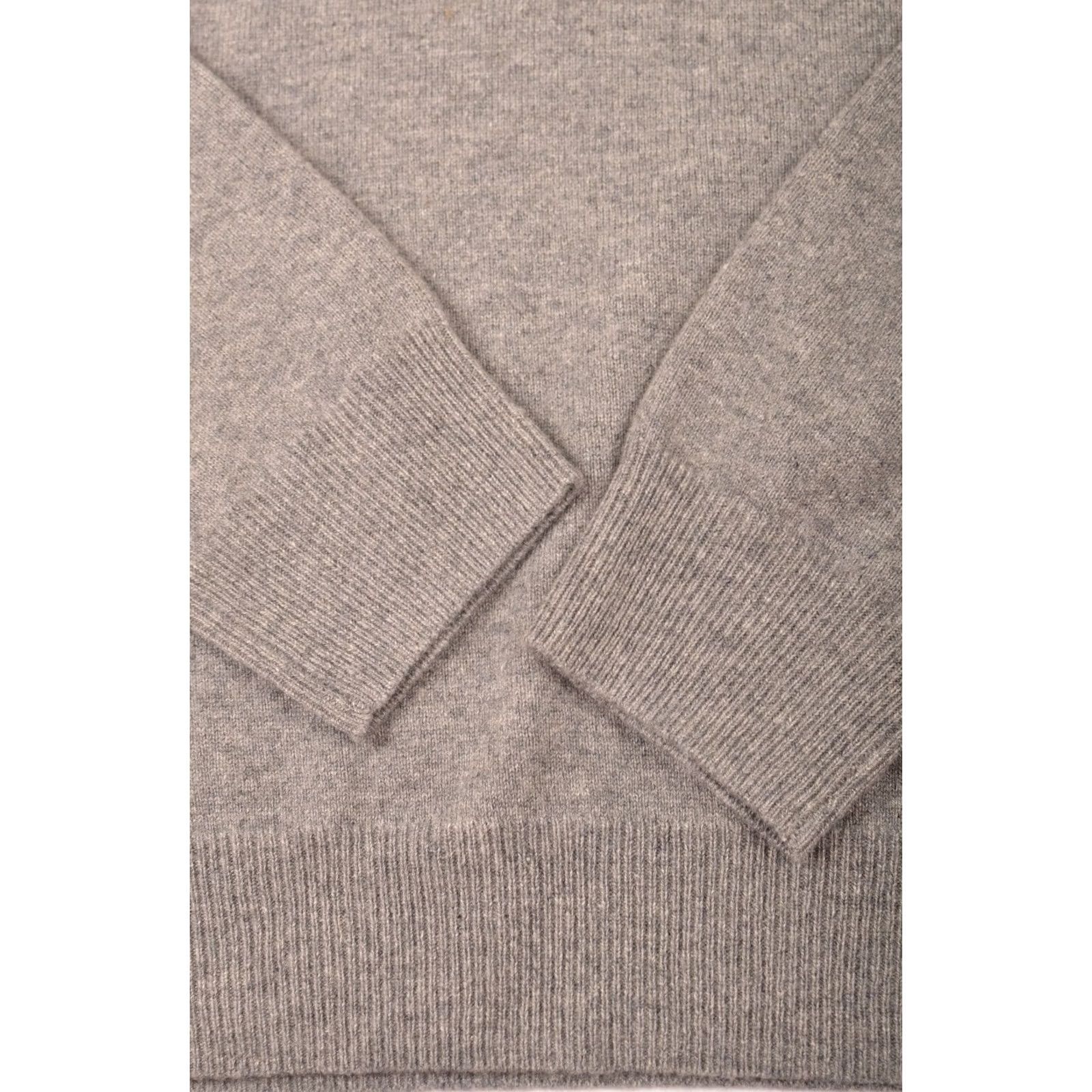 Simons Simon Gray Cashmere V-Neck Pullover Sweater, Size L, Gray, Men, 100% Cashmere, Designer Knit Shirt Size US L / EU 52-54 / 3 - 3 Thumbnail