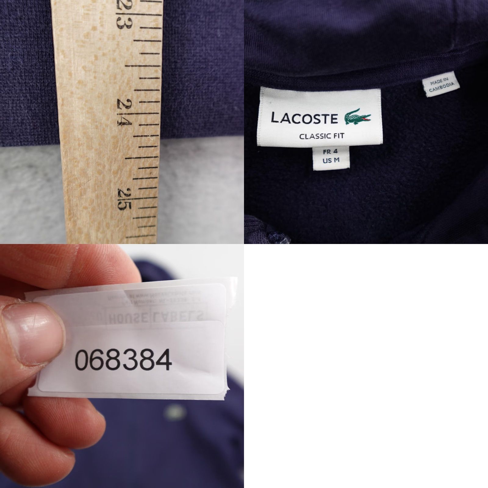 Lacoste Lacoste Hoodie Mens M Blue Classic Fit Full Zip Fleece Sweatshirt Croc Logo Size US M / EU 48-50 / 2 - 8 Thumbnail