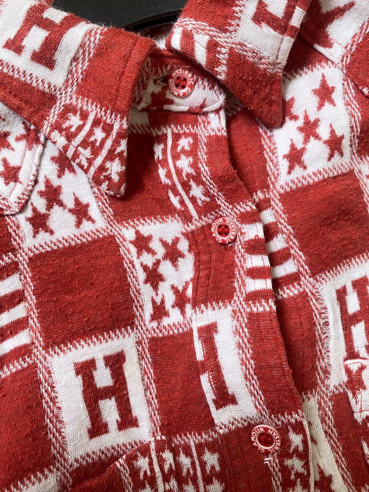 Hysteric Glamour Hysteric Glamour Red Button Up Shirt Size ONE SIZE - 5 Thumbnail
