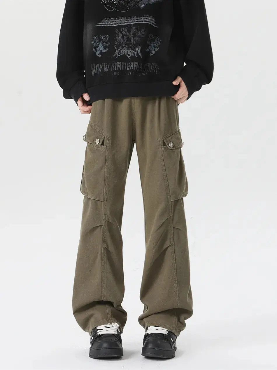 Japanese Brand Retro loose wide leg casual jeans Size US 32 / EU 48 - 2 Thumbnail
