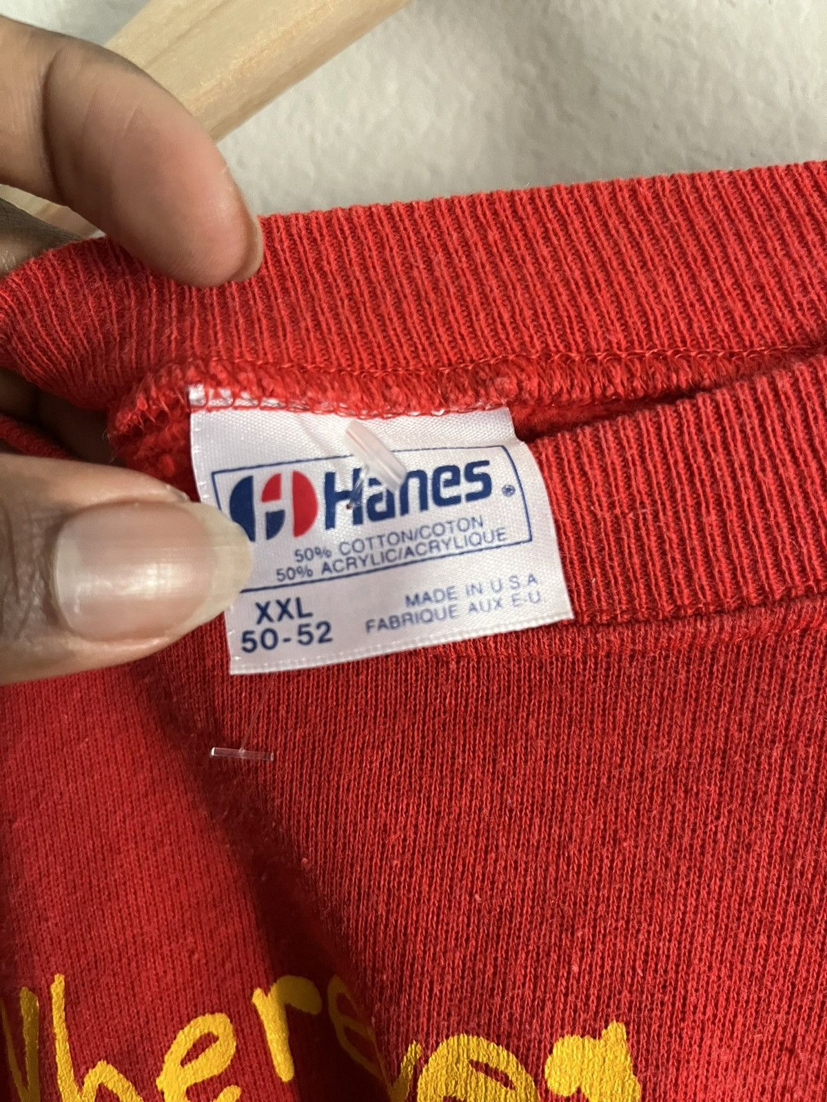 Vintage Vintage 70s/80s Hanes Sweatshirt Size US XXL / EU 58 / 5 - 2 Thumbnail