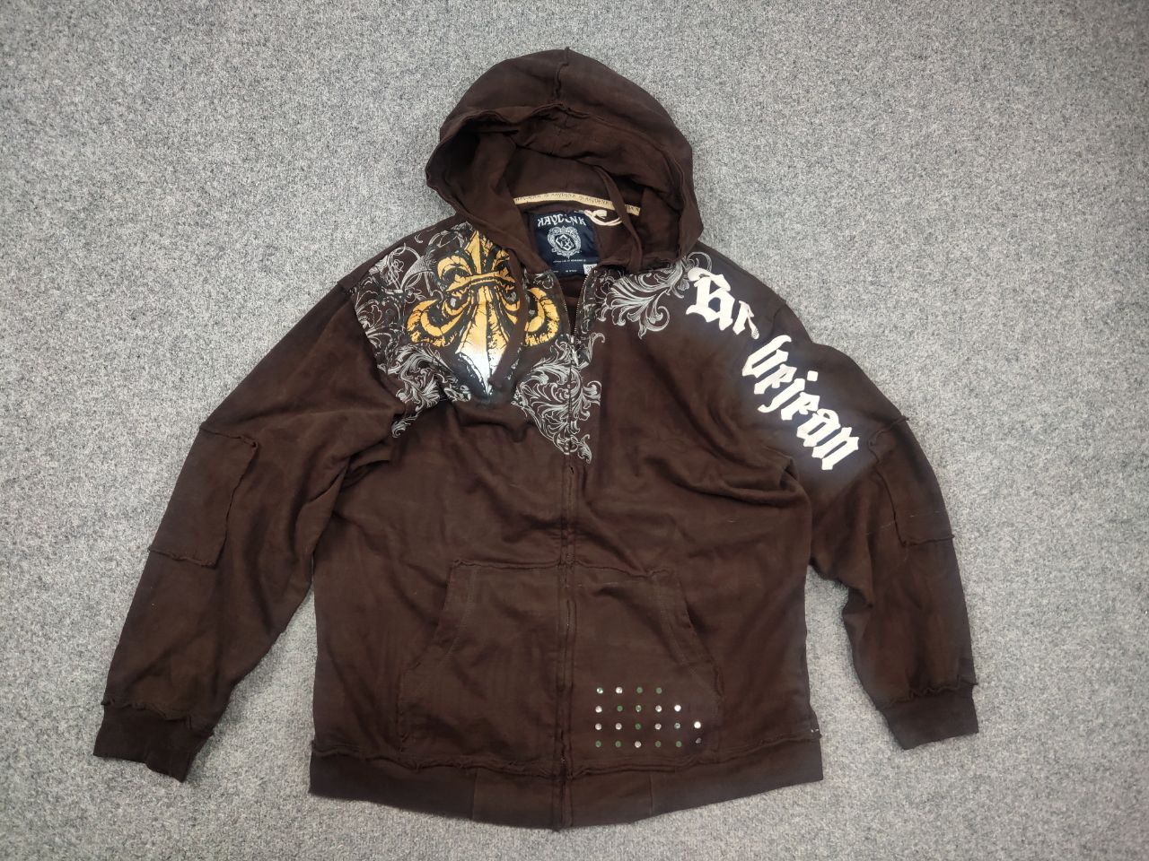 If Six Was Nine Vintage Kayden K Y2K Tattoo Affliction Zip Hoodie opium LGB Size US XL / EU 56 / 4 - 8 Thumbnail