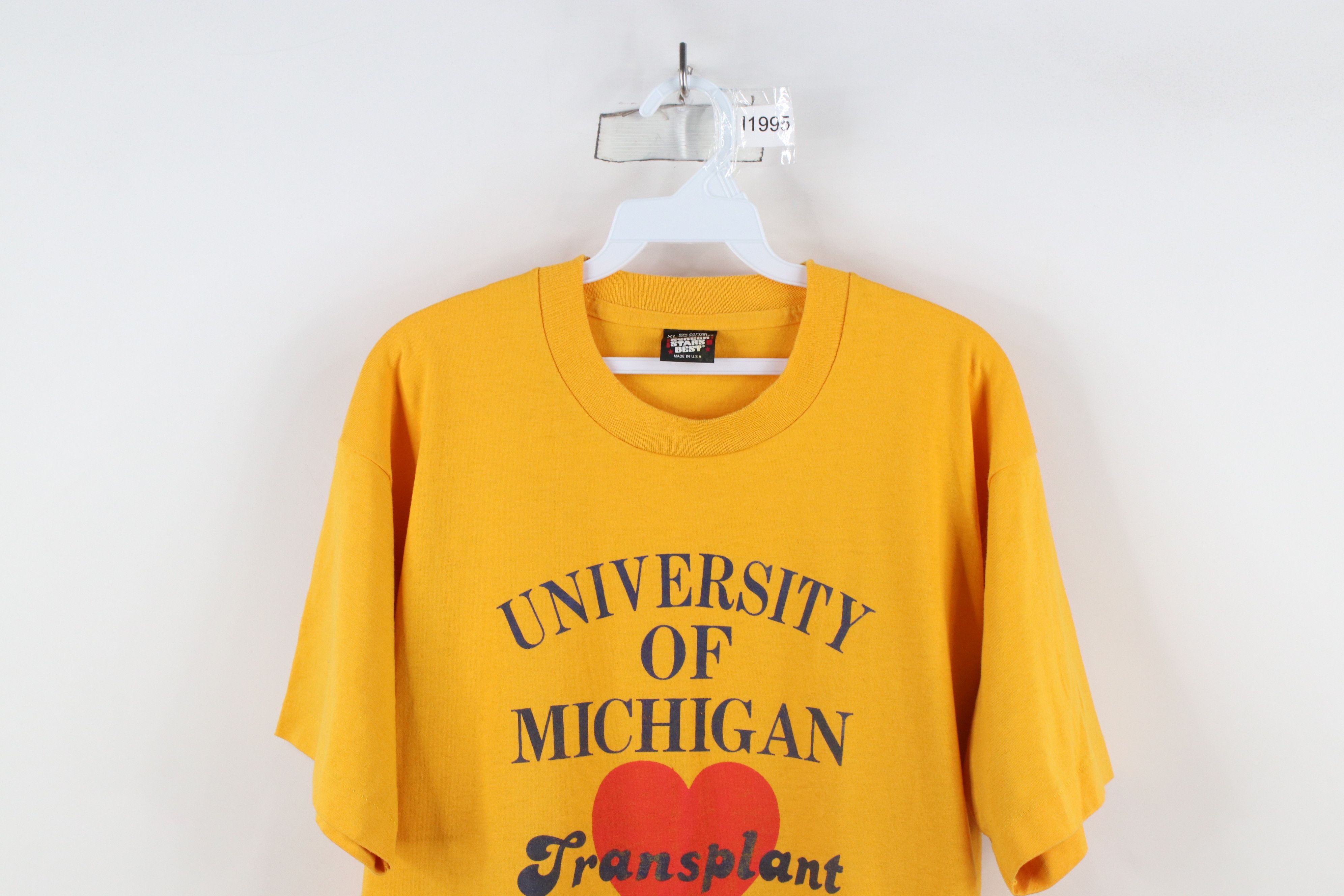 Vintage Vintage 90s University of Michigan Transplant T-Shirt USA Size US XL / EU 56 / 4 - 2 Thumbnail