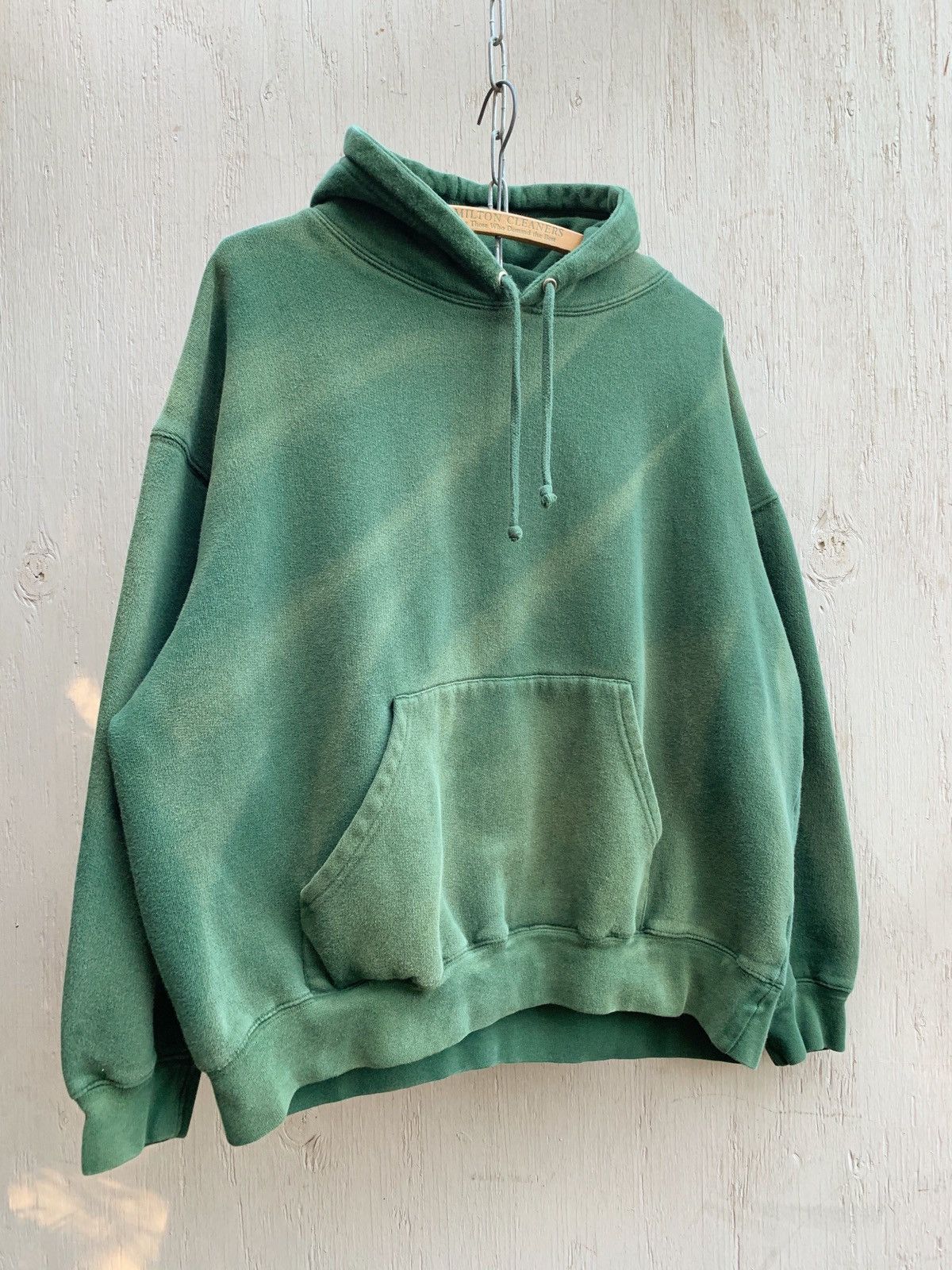Vintage Sun Faded BOXY Blank Distressed Hoodie Thrashed ERD GRUNGE Size US L / EU 52-54 / 3 - 1 Thumbnail