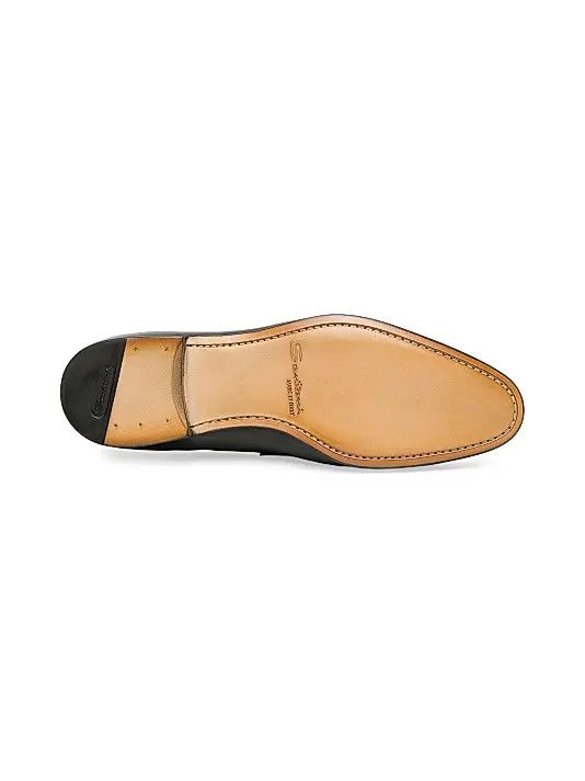 Santoni os11x0526 Leather Penny Loafers in Black Size US 9 / EU 42 - 4 Thumbnail