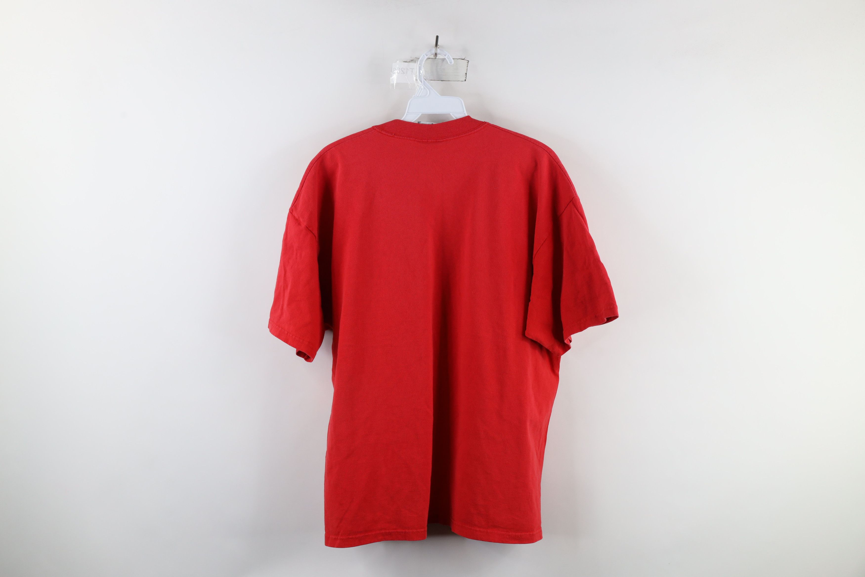 Vintage Vintage 90s Streetwear Fit Pocket T-Shirt Red Cotton USA Size US XL / EU 56 / 4 - 9 Thumbnail
