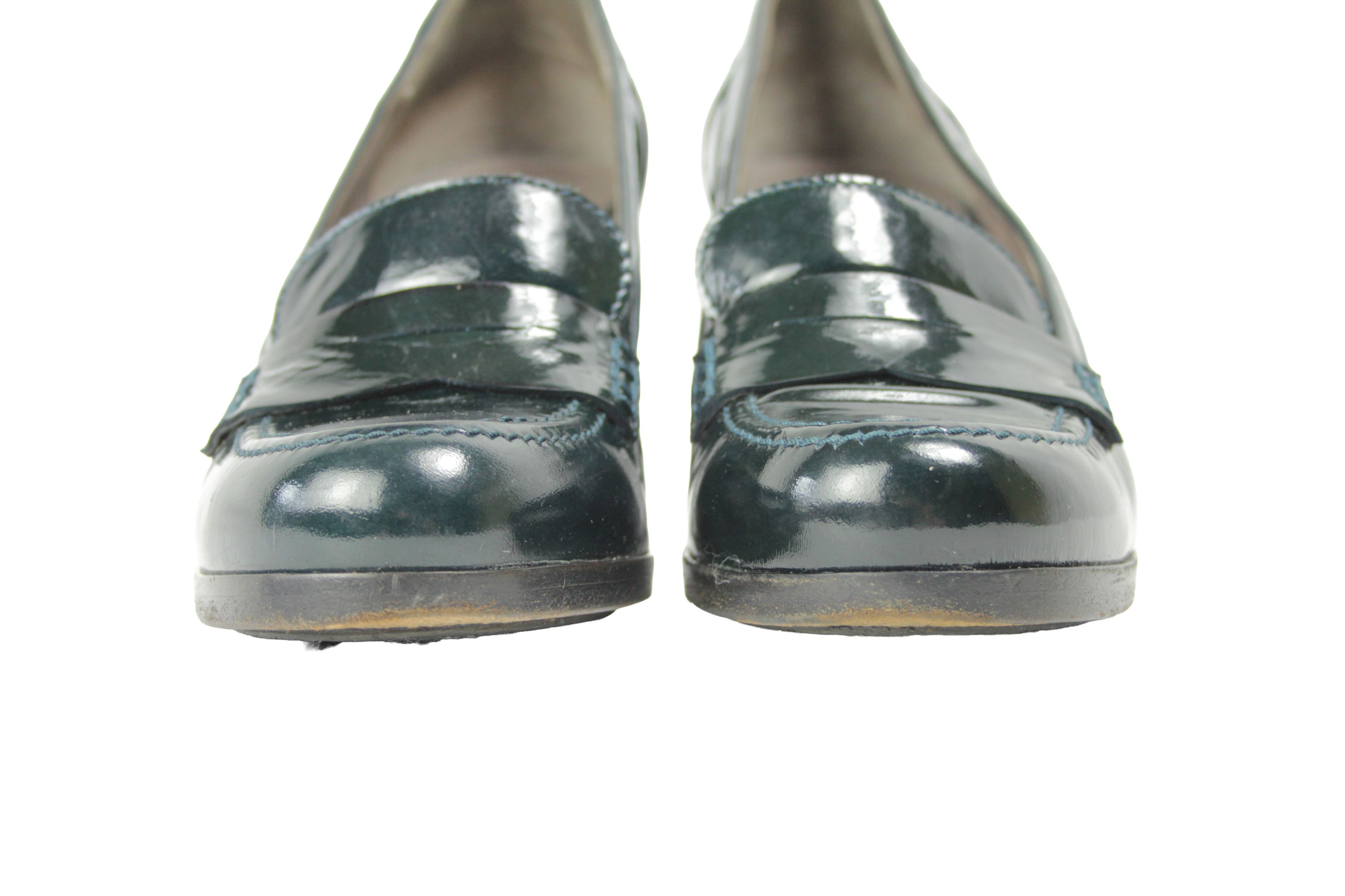 Jil Sander Patent Leather Y2K Heeled Loafers Size US 8 / IT 38 - 4 Thumbnail