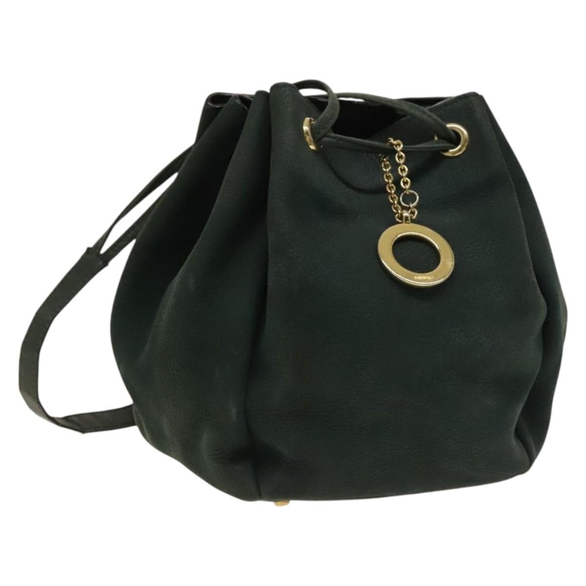 Celine CELINE Shoulder Bag Leather Green Gold Size ONE SIZE - 1 Thumbnail