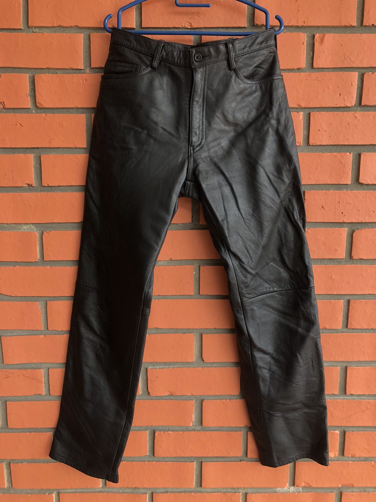 VINTAGE SOFT LEATHER PARACHUTE BIKER PANTS VOLCONA