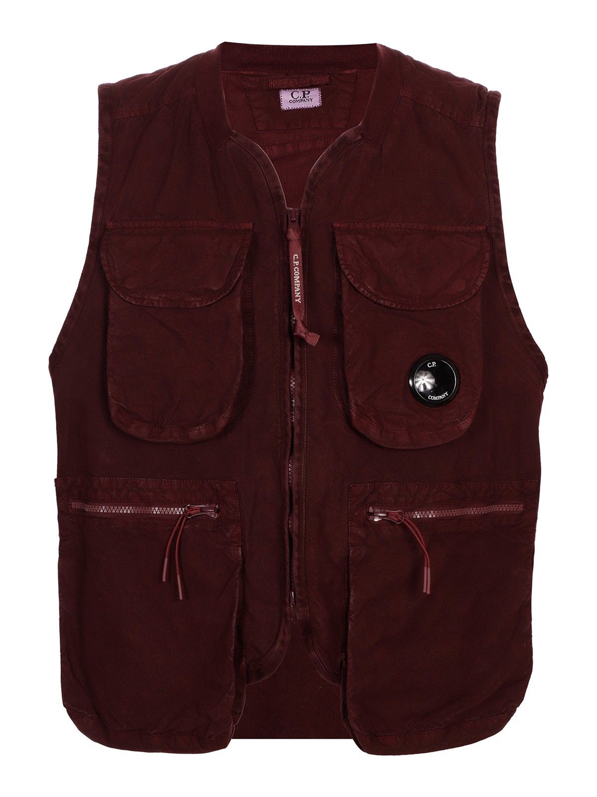 C.P. Company o1y1224 Vest in Burgundy Size US S / EU 44-46 / 1 - 1 Thumbnail