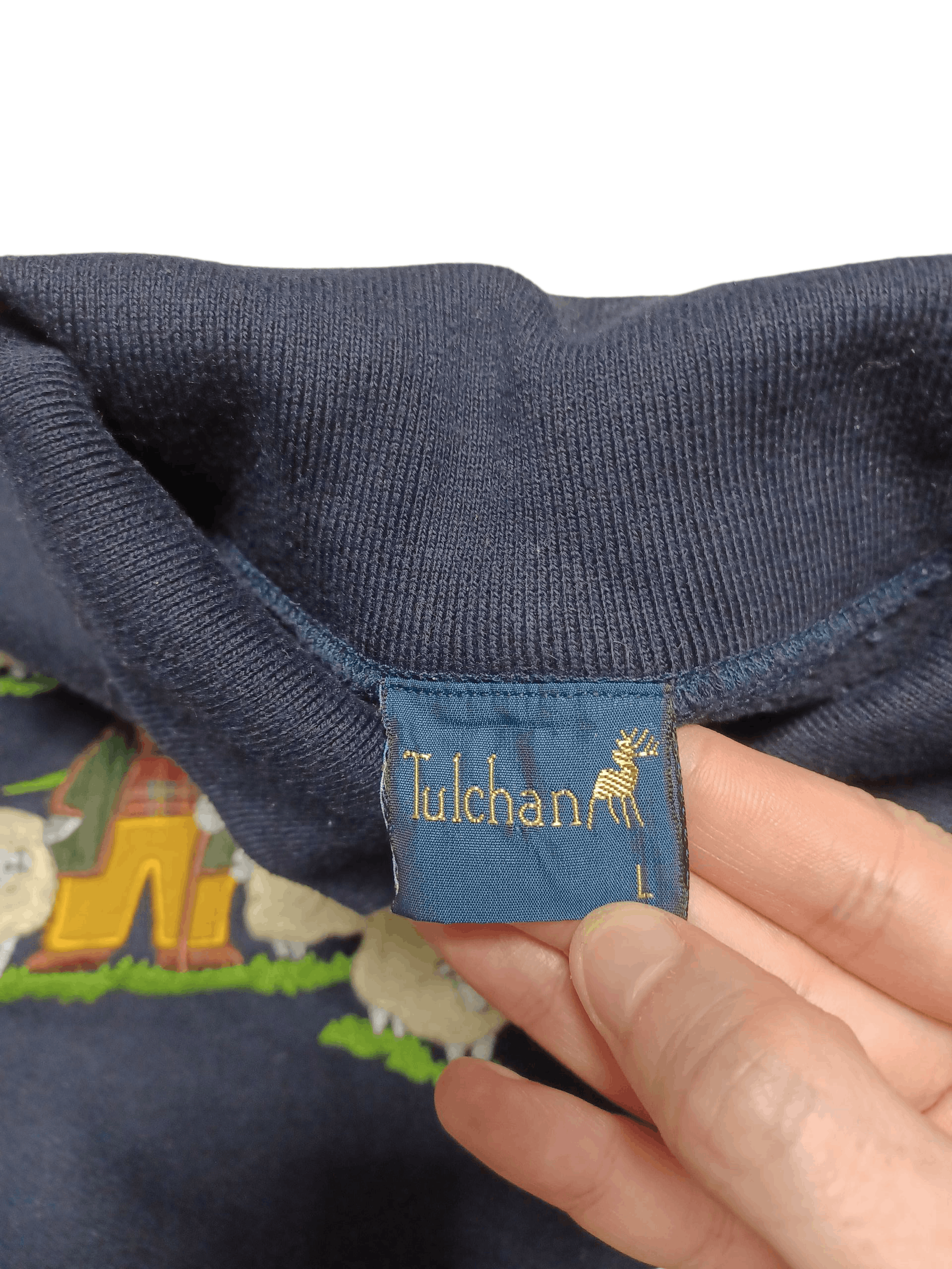 Vintage TULCHAN VINTAGE 90S Y2K ANIMAL SHIPS CRAZY SWEATSHIRT Size US L / EU 52-54 / 3 - 4 Thumbnail