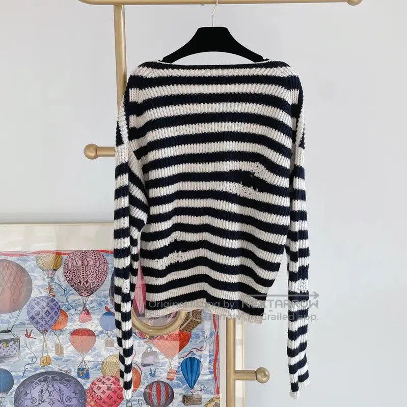 Dior Dior Striped Wool Sweater for Women . Size M / US 6-8 / IT 42-44 - 2 Thumbnail