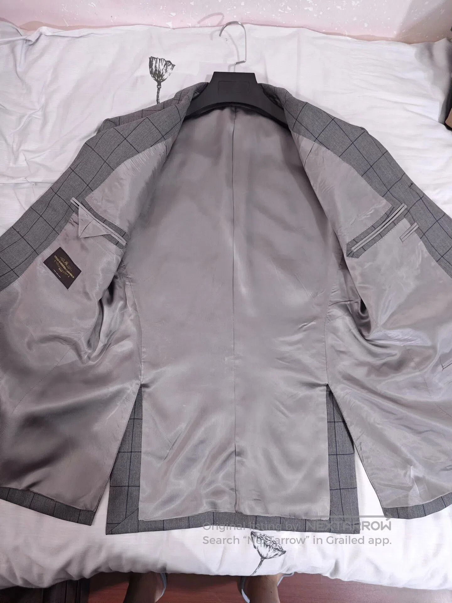 Japanese Brand Custom Italian Wool Suit with Blue Check. Size US M / EU 48-50 / 2 - 7 Thumbnail