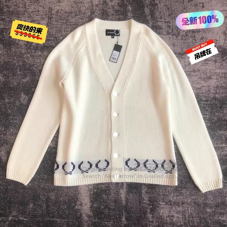 Raf Simons Raf simons Co-branded round-neck woollen knitted cardigan Size US M / EU 48-50 / 2 - 1 Thumbnail