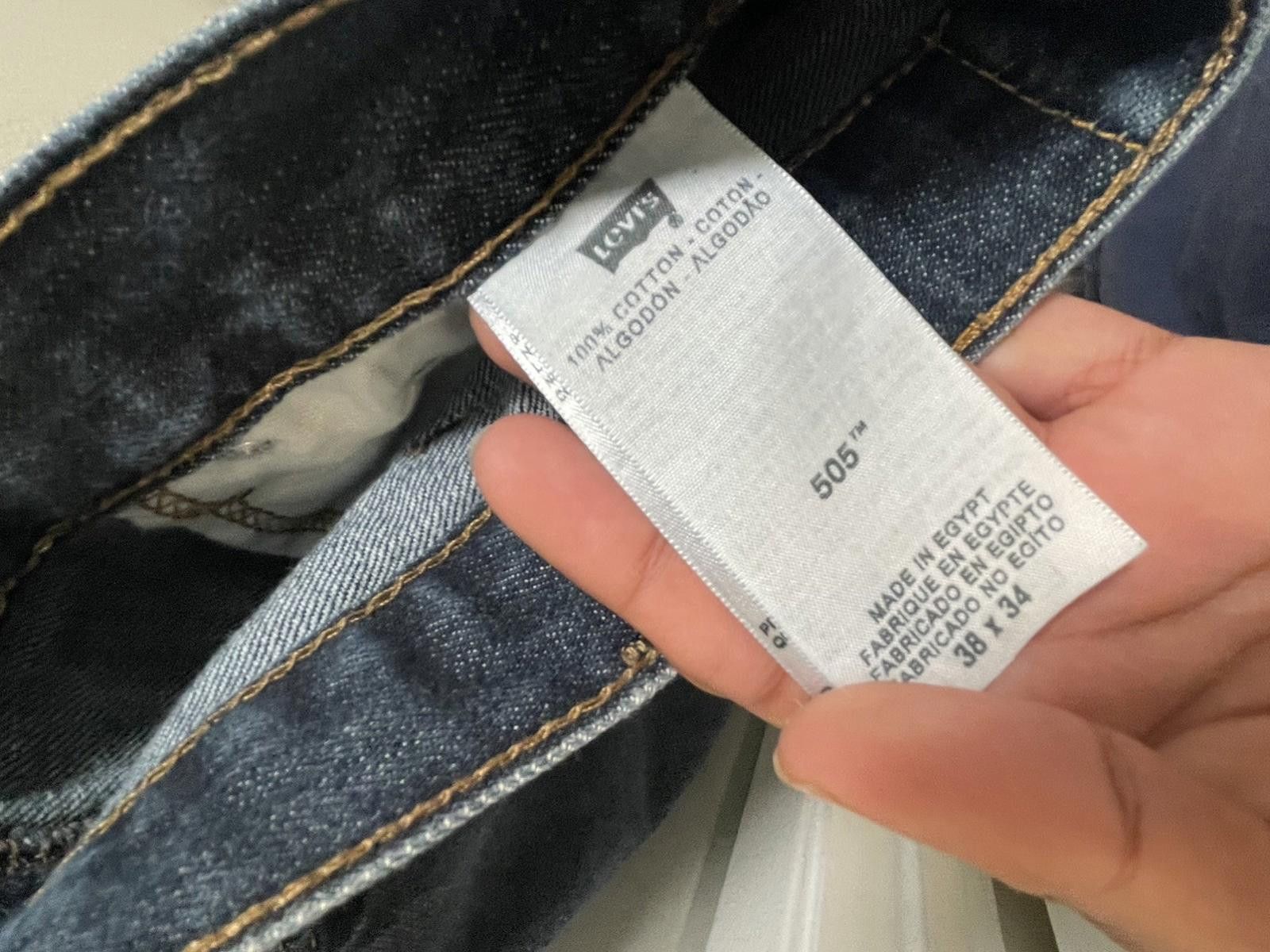 Levi's Levi’s 505 Jeans Men’s 38x34 Blue Regular Straight Baggy Size US 38 / EU 54 - 2 Thumbnail