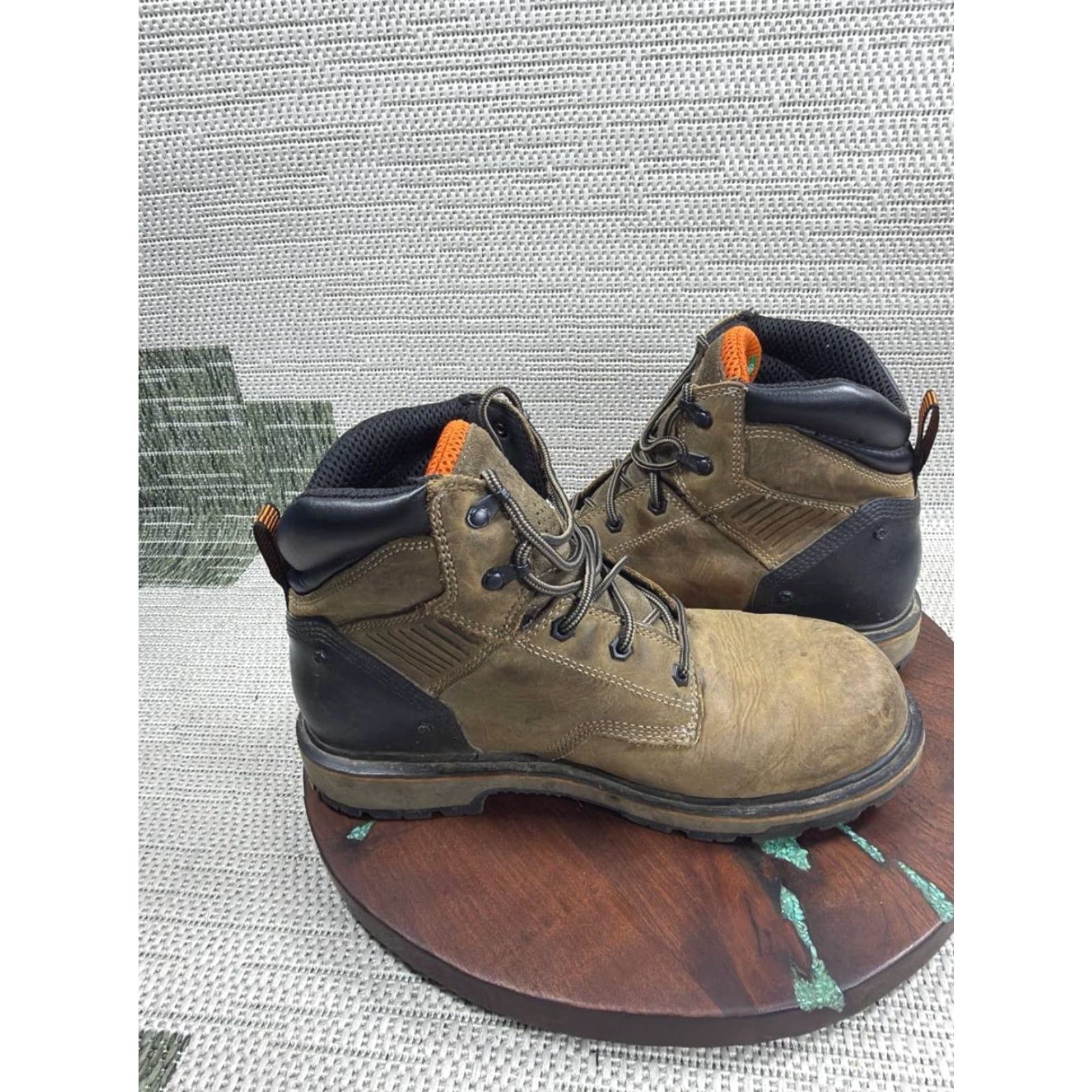 Timberland Timberland PRO Boots Mens Ballast Soft Toe Work Brown Leather Ankle 10.5 M PHP? Size US 11 / EU 44 - 4 Thumbnail