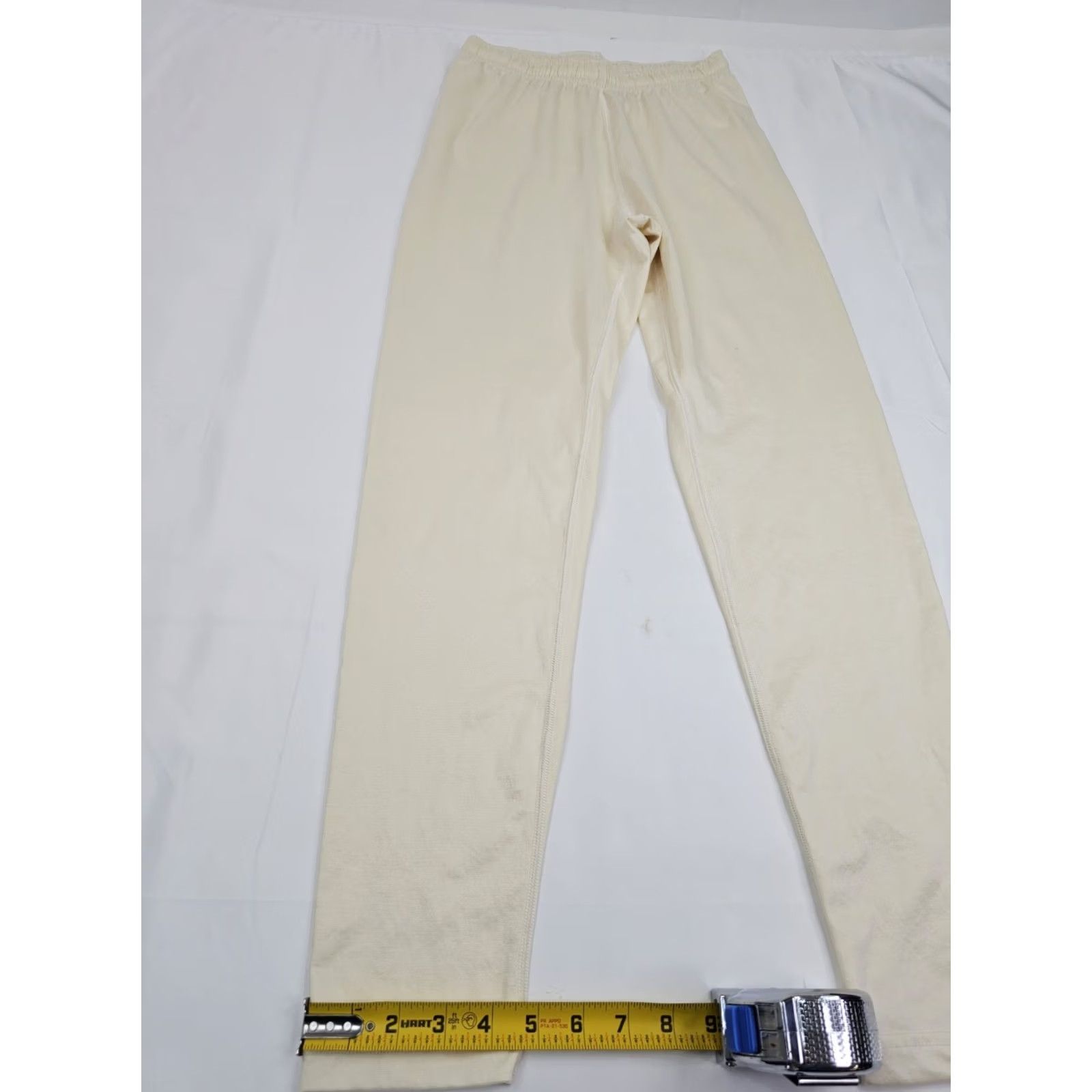 Vintage VINTAGE Duofold Long John Bottoms Pants Men L Ivory Cream Stretch Polyester Spandex 29" Inseam 25" Waist EUC Size 36" / US 14 / IT 50 - 3 Thumbnail