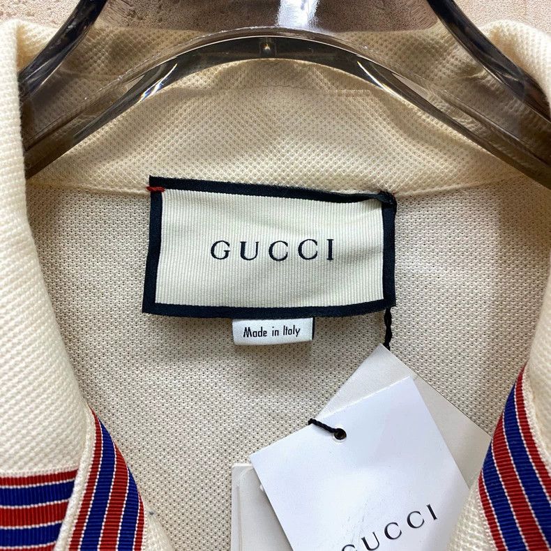 Gucci Gucci Beige embroidered letter logo short-sleeved shirt 250 Size XL / US 12-14 / IT 48-50 - 3 Thumbnail