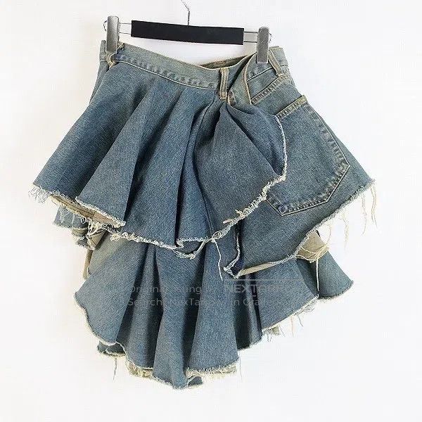 Junya Watanabe Junya Watanabe size S Floral pleated denim skirt Size 23" - 3 Thumbnail