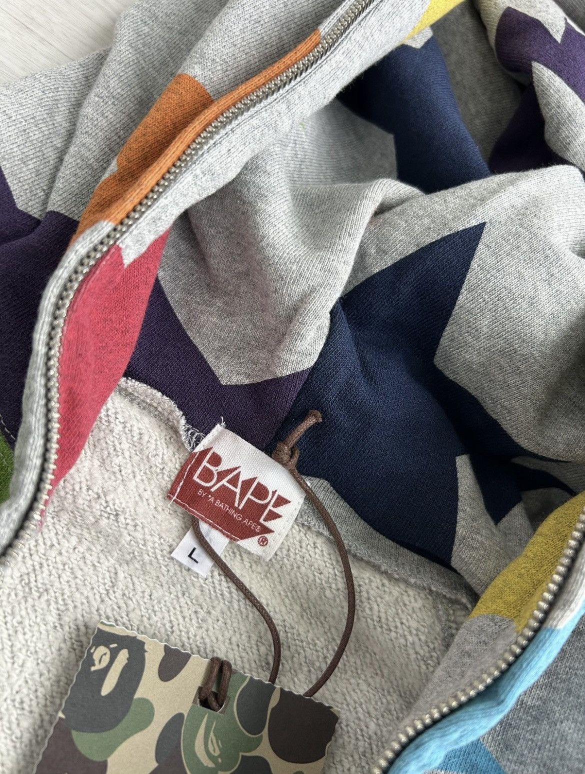 Bape RARE OG 2007 A BATHING APE MULTI CAMO STA FULLZIP HOODIE Size US L / EU 52-54 / 3 - 3 Thumbnail