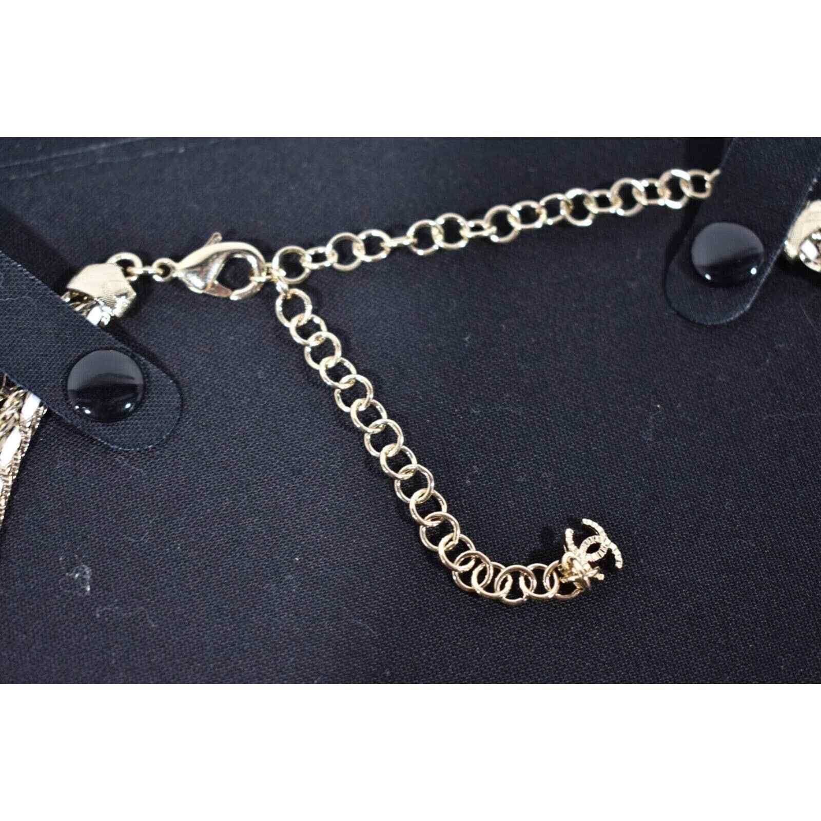 Chanel Chanel 22S Gold White Chain Crystal Adjustable Necklace Size ONE SIZE - 12 Thumbnail