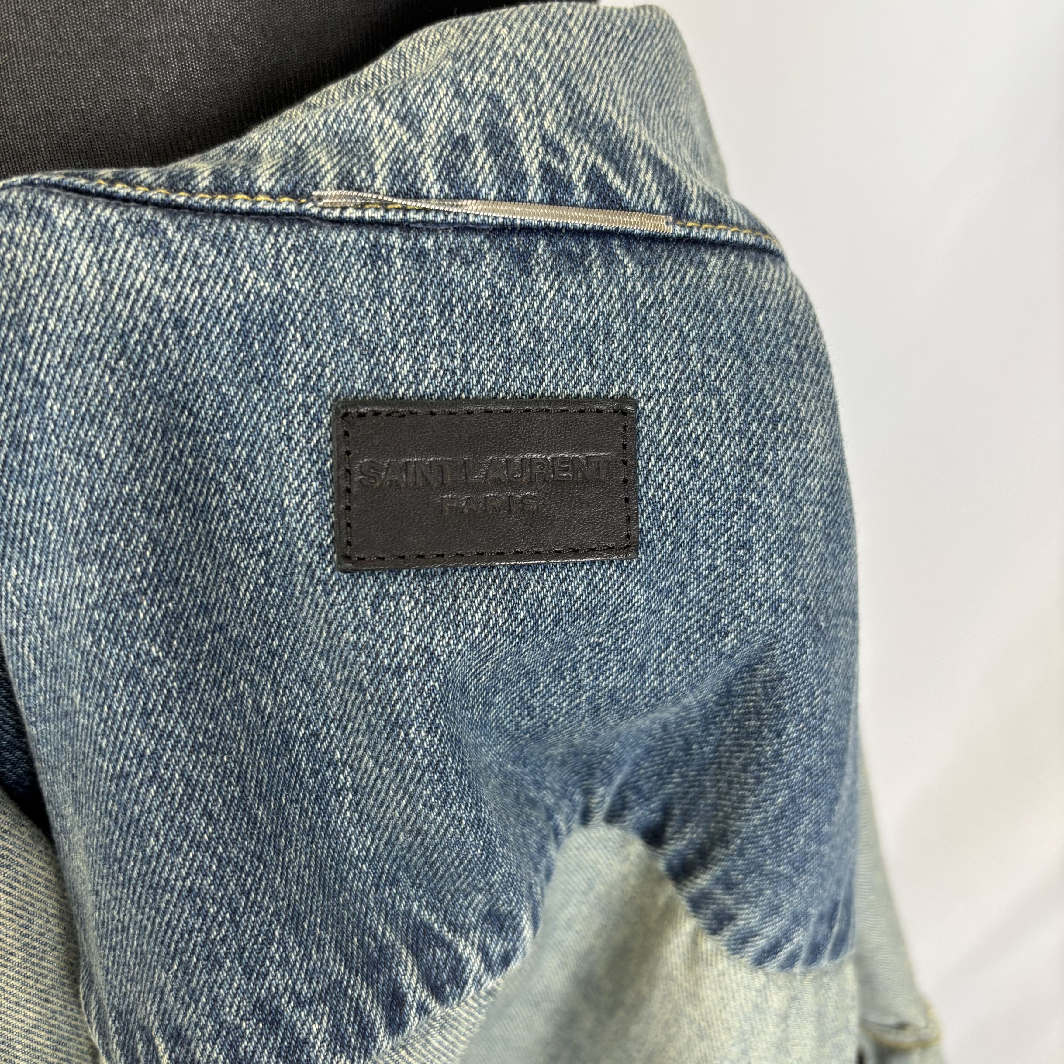 Saint Laurent Paris Saint Laurent Denim and Leather Jacket Size US L / EU 52-54 / 3 - 6 Thumbnail