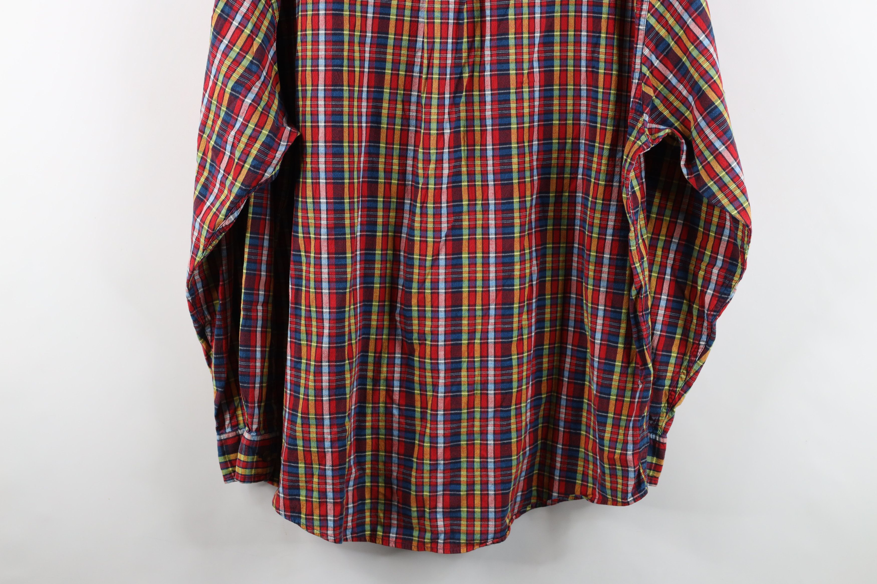 Eddie Bauer × Vintage Vintage 90s Eddie Bauer Madras Plaid Collared Button Shirt Size US L / EU 52-54 / 3 - 12 Thumbnail