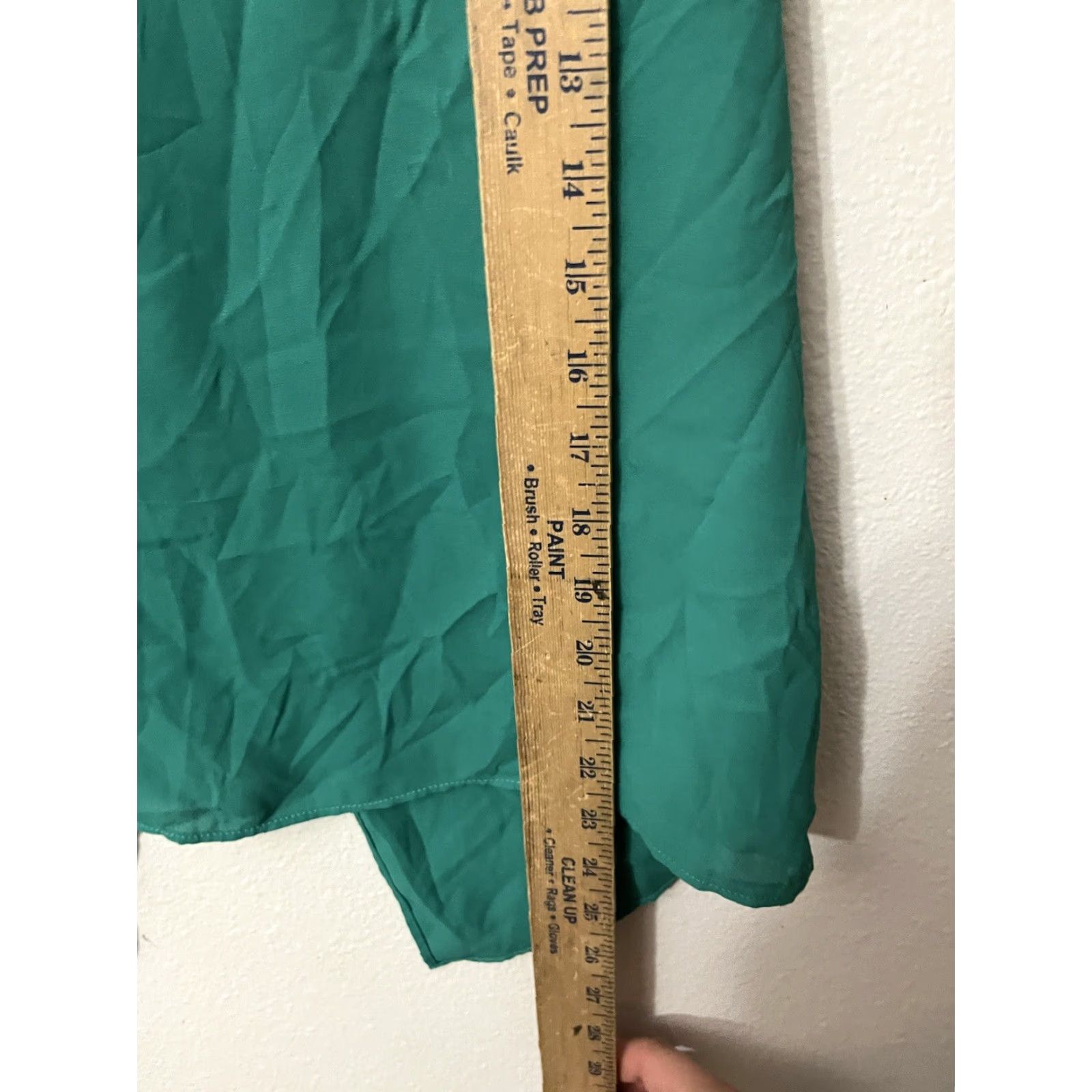 Express EXPRESS Women’s Size S Sleeveless Top Blouse Chiffon Green Crew Neck Size S / US 4 / IT 40 - 3 Thumbnail