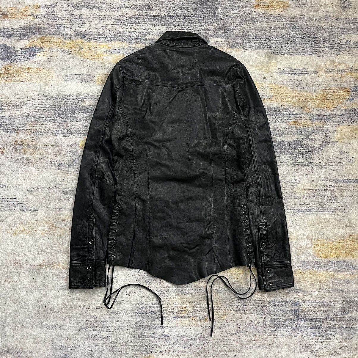 If Six Was Nine Civarize leather shirt lace up vkei style Size US S / EU 44-46 / 1 - 2 Thumbnail
