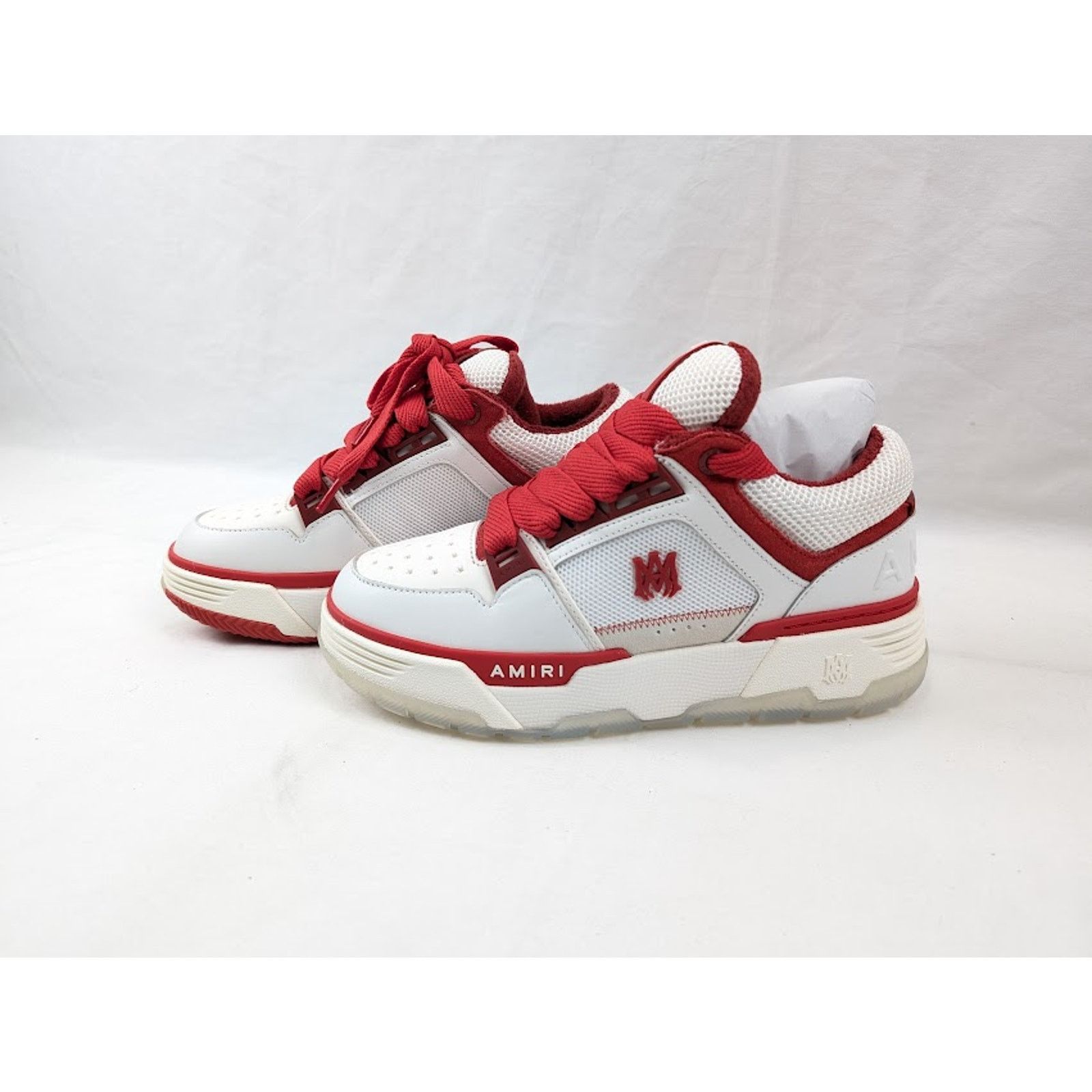 Amiri o1rshd1 MA-1 Low-Top Sneakers in White/ Red Size US 7 / EU 40 - 17 Thumbnail