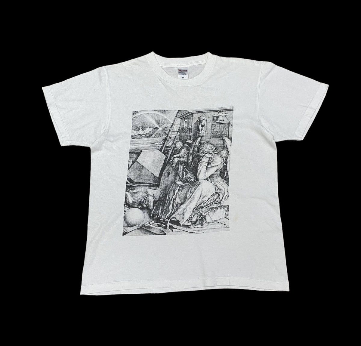 image of Expert Horror x Movie Best Offermelencolia Horror Movie Promo Tshirt in White, Men's (Size Medium)
