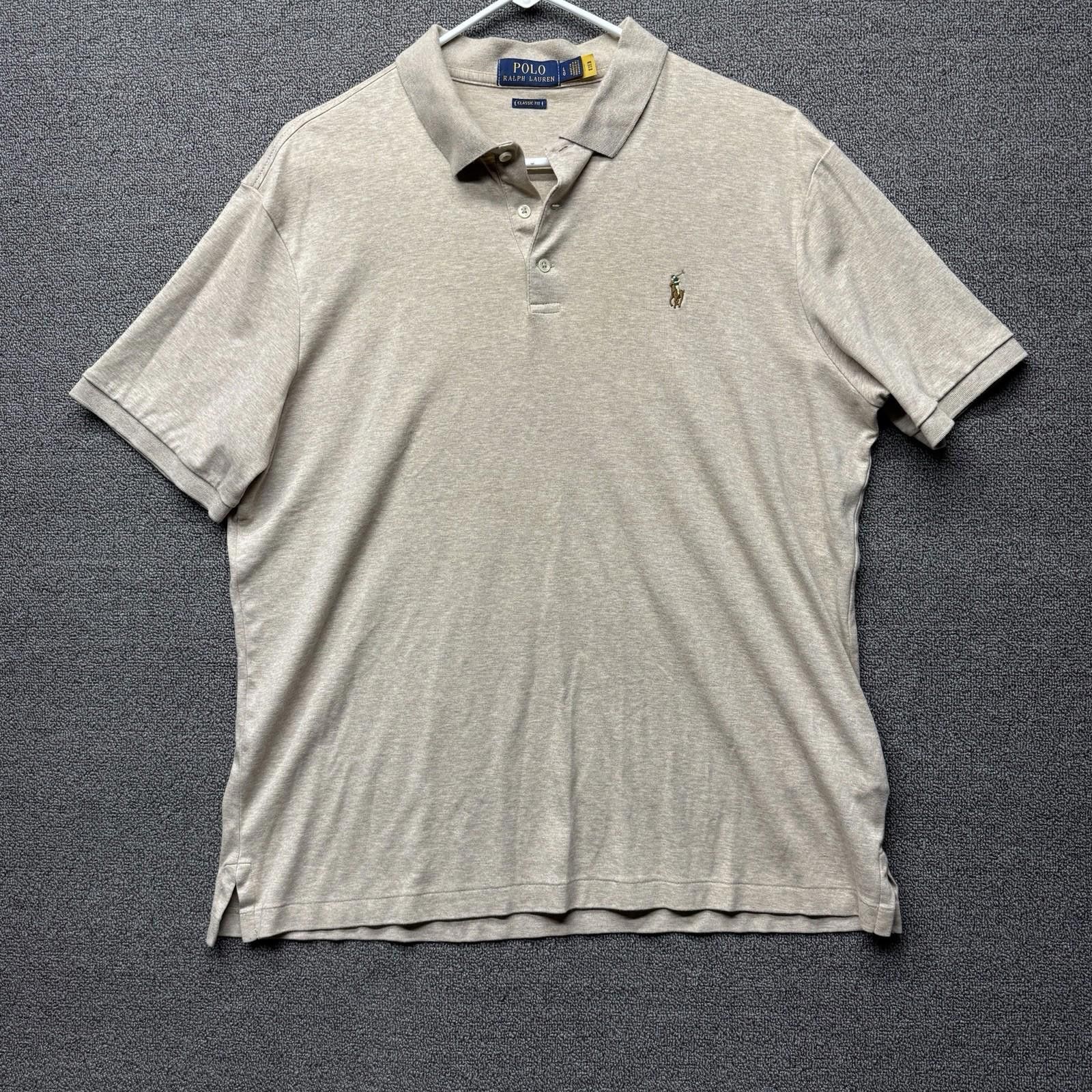 Polo Ralph Lauren Polo Ralph Lauren Men’s L Polo Shirt Beige Tan Khaki Size US L / EU 52-54 / 3 - 1 Thumbnail