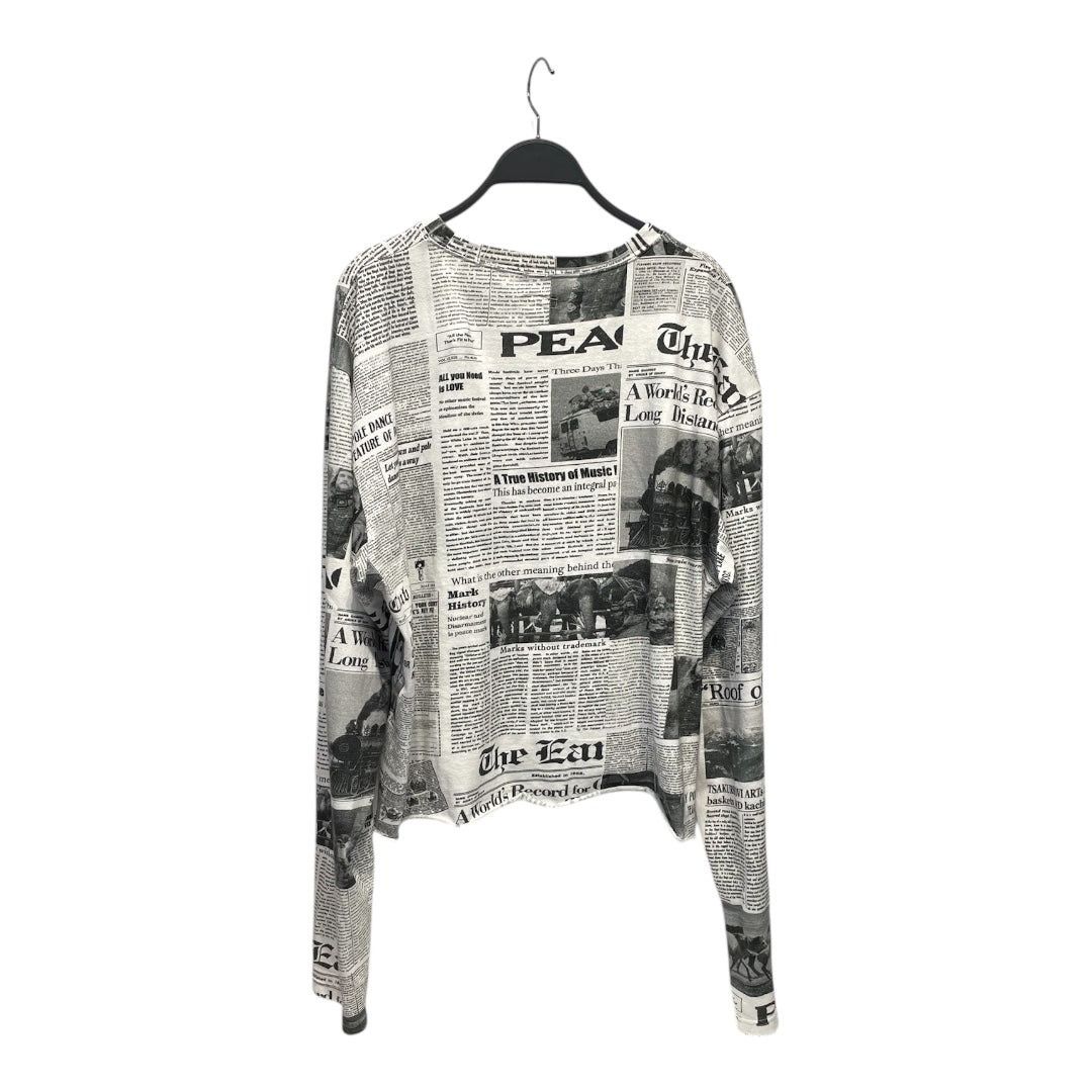 Kapital Allover Newspaper Long Sleeve Tee Size US XXL / EU 58 / 5 - 2 Thumbnail