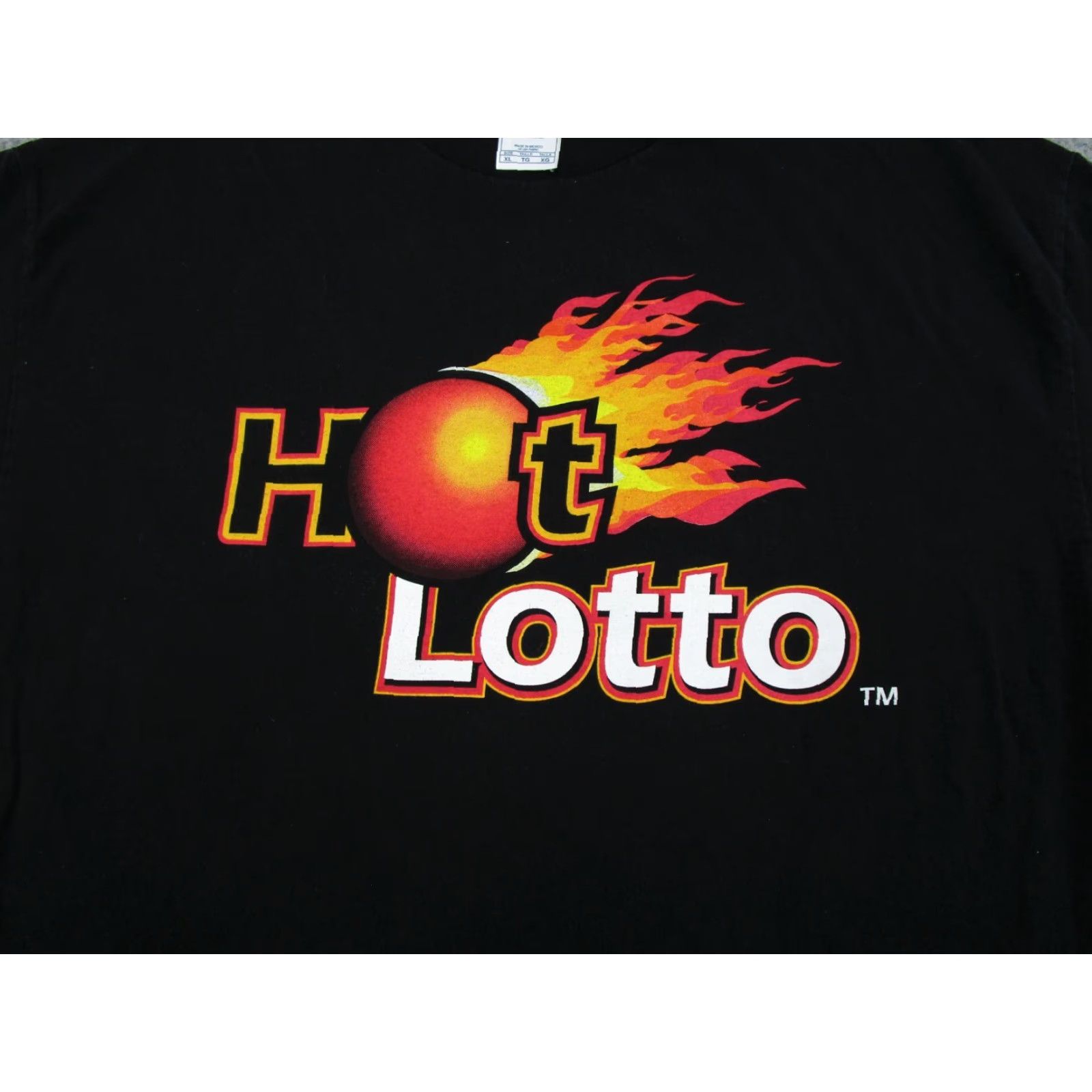 Vintage VINTAGE Alstyle Lotto Gambling Long Sleeve Shirt XL Black Cotton Men Crew Neck 1990s 90s Football Flames Graphic Size US XL / EU 56 / 4 - 2 Thumbnail