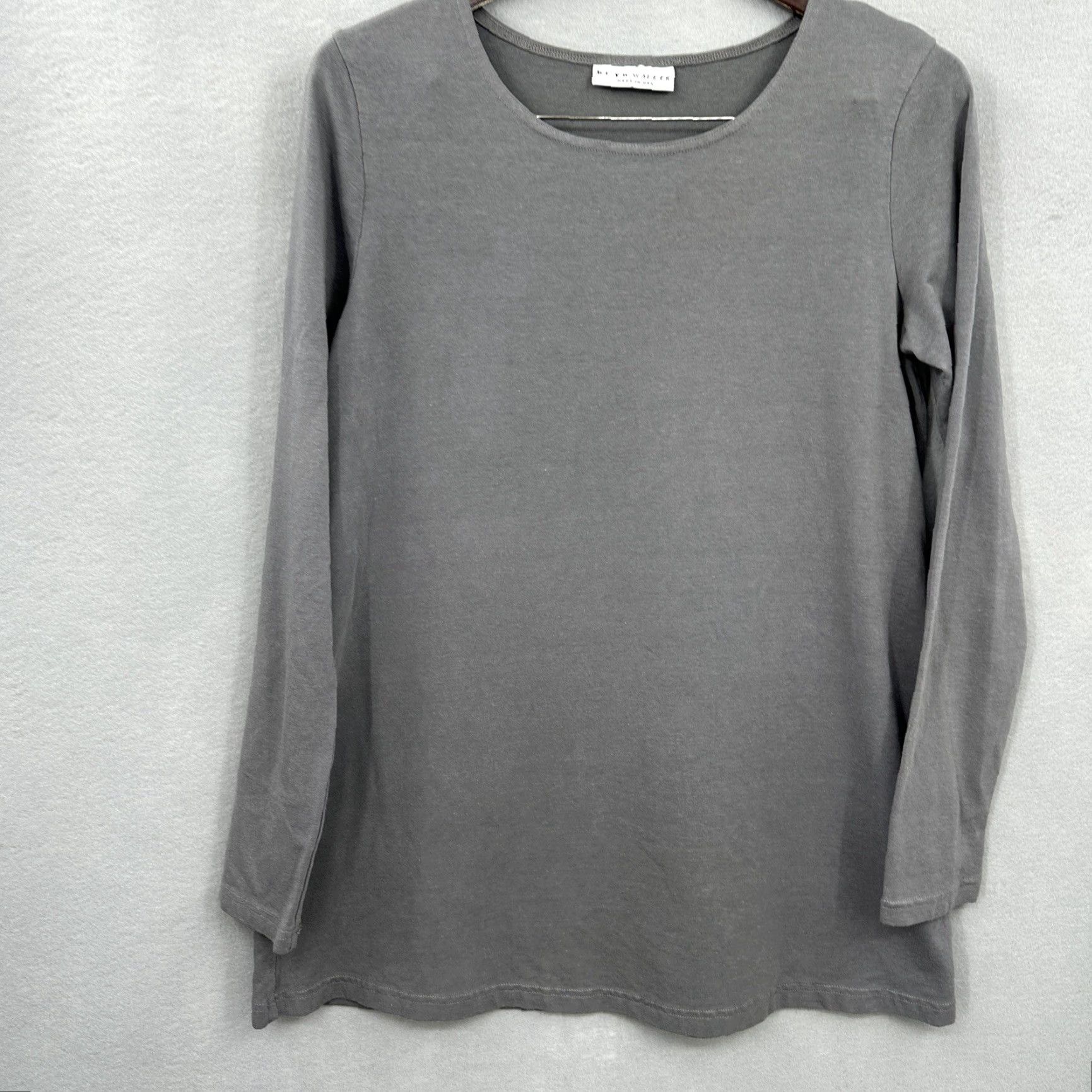 Vintage Bryn Walker Tunic Shirt Womens Small Bamboo Organic Cotton Lagenlook Gray 3/4 Sleeve Bohemian Oversized Knit Relaxed Mens? Womens Size S / US 4 / IT 40 - 4 Thumbnail