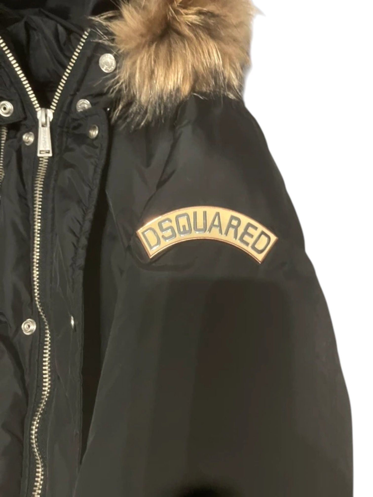 Dsquared2 Dsquared² Black Down Jacket w/ Murmasky Fur c. 2000s Size US XL / EU 56 / 4 - 7 Thumbnail