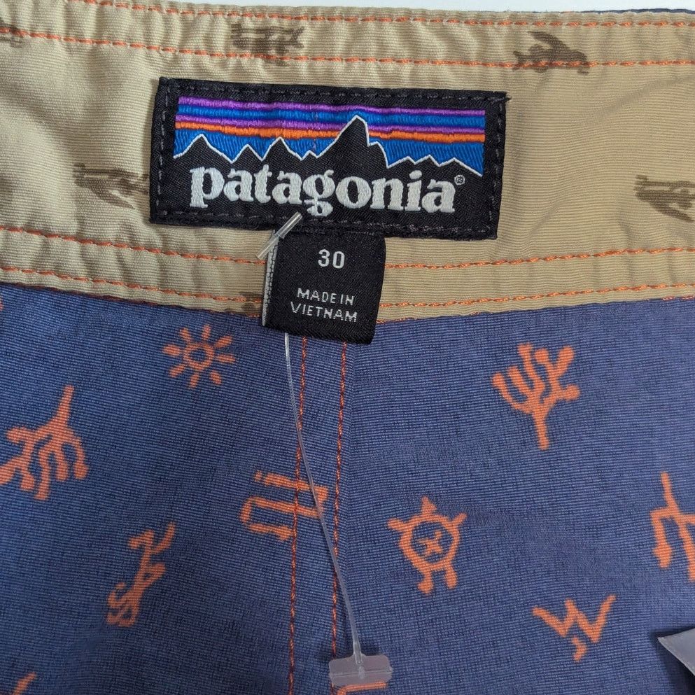 Patagonia Patagonia Printed Wavefarer Board Shorts Swim Trunks Blue 30 Size US 30 / EU 46 - 4 Thumbnail